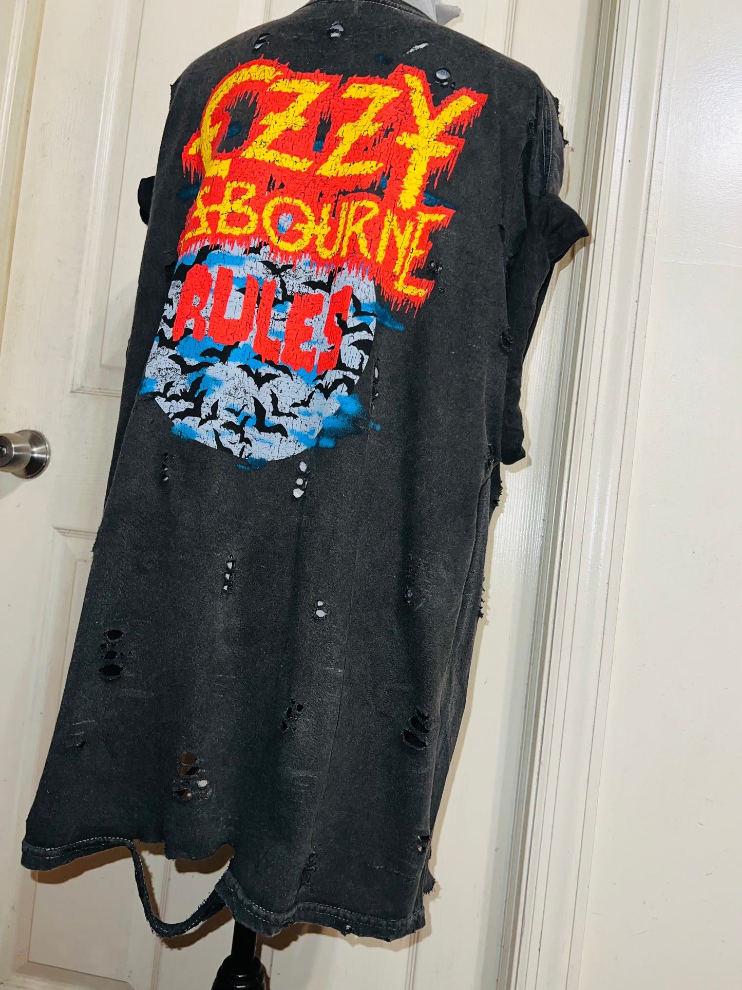 Ozzy Osbourne Double Sided Oversized Distressed Tee