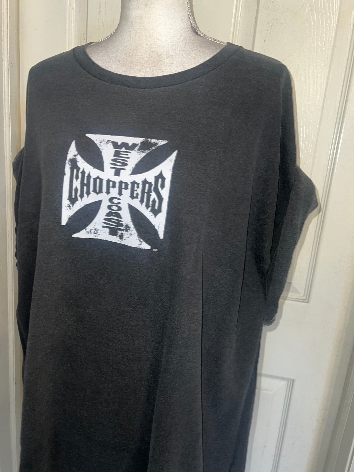 West Coast Choppers Double Sided Oversized Distressed Tee