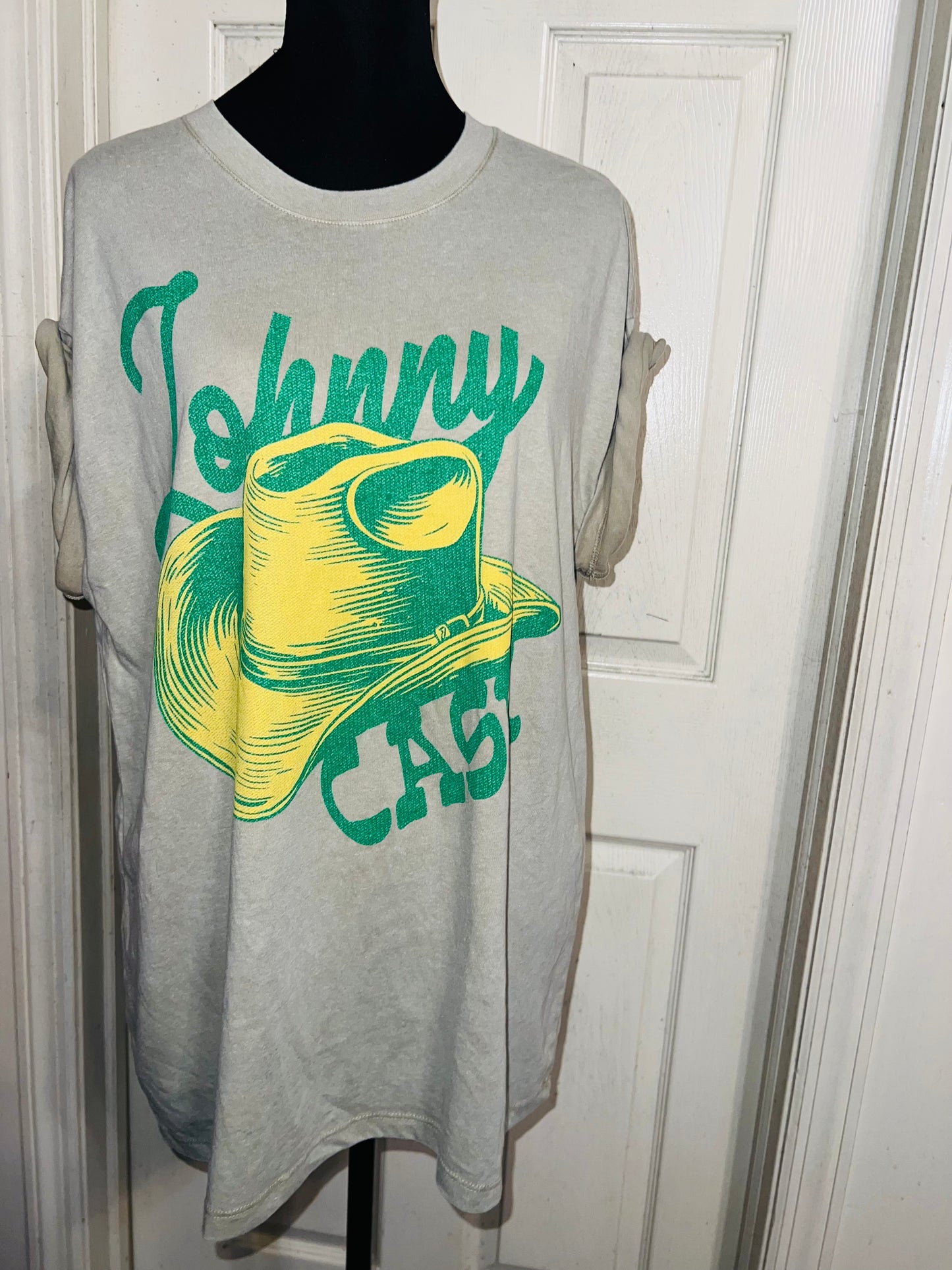Johnny Cash Double Sided Oversized Distressed Tee