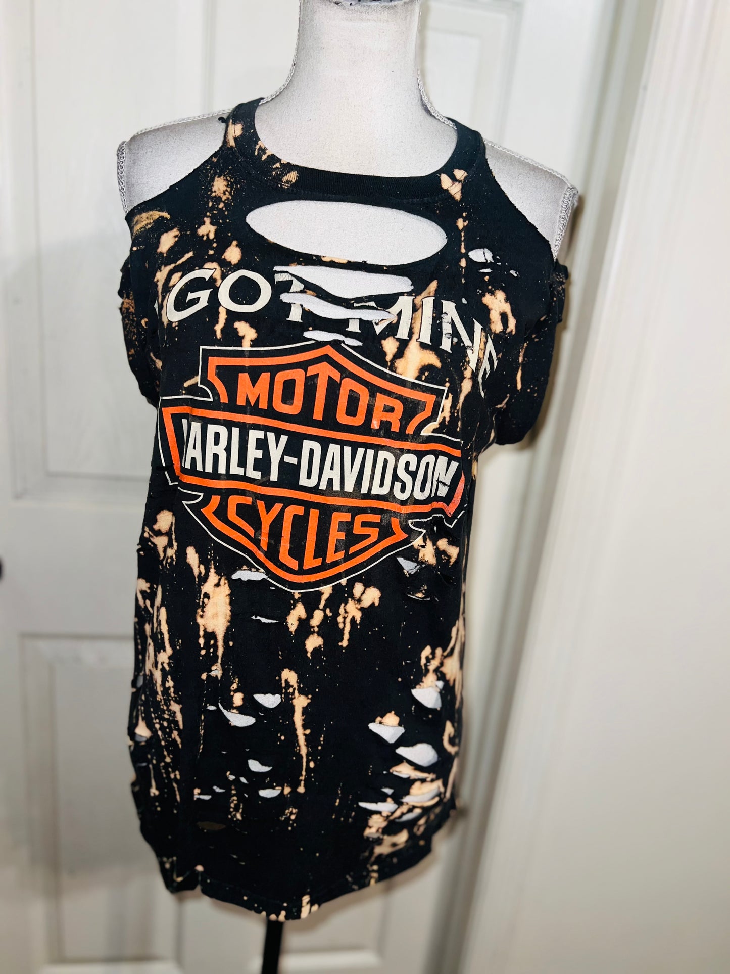 Harley Davidson Bleached Double Sided Distressed Tee