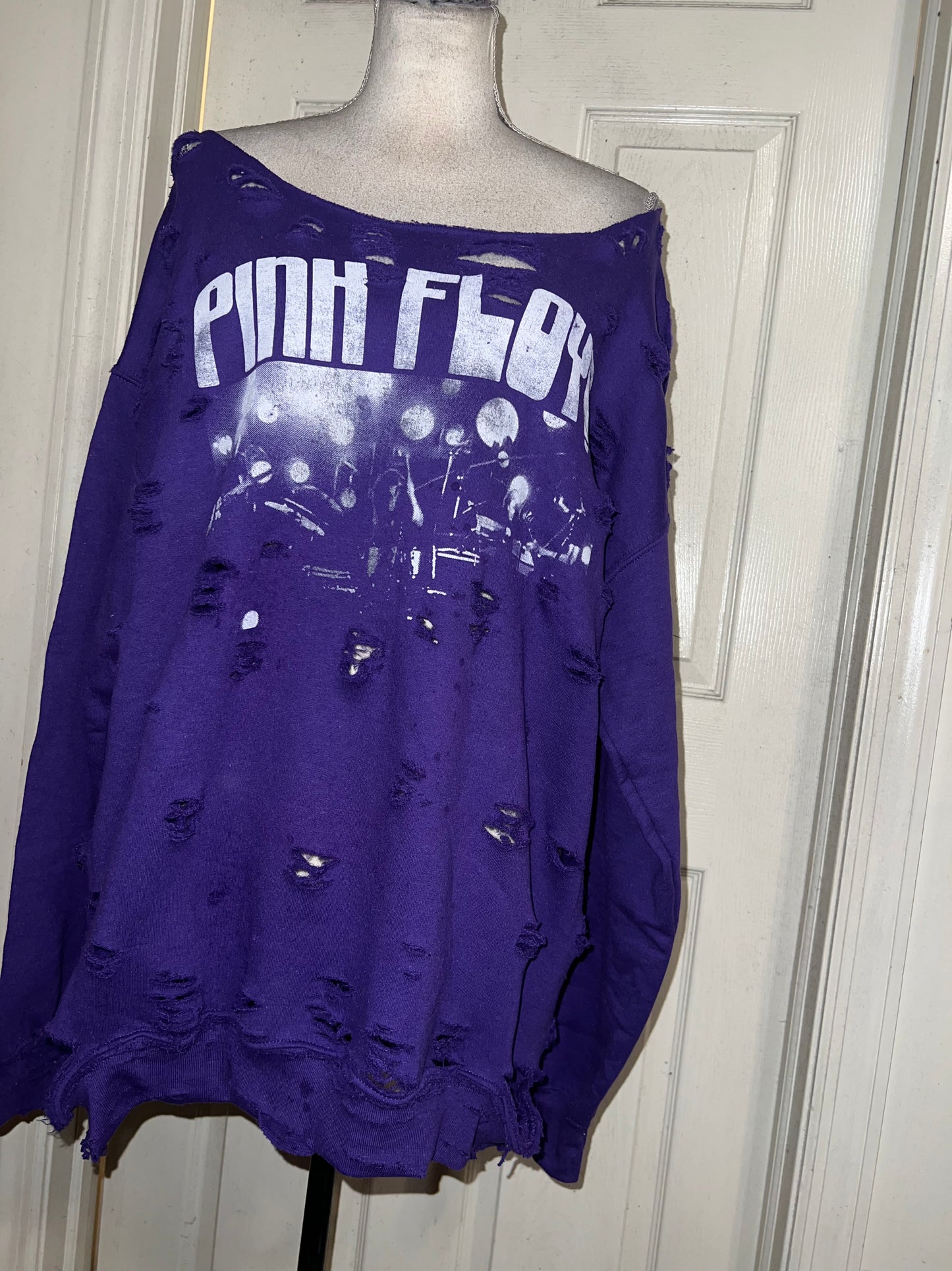 Pink Floyd Oversized Distreseed Sweatshirt