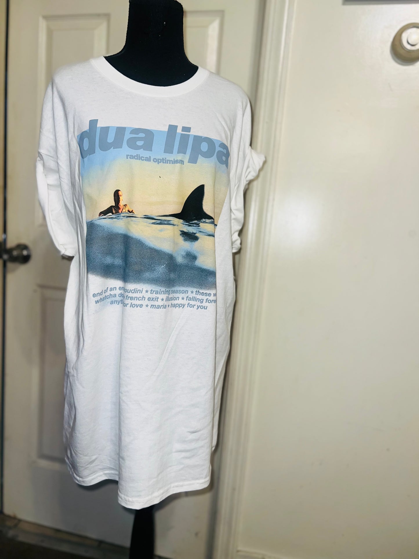 Dua Lipa Oversized Distressed Tee