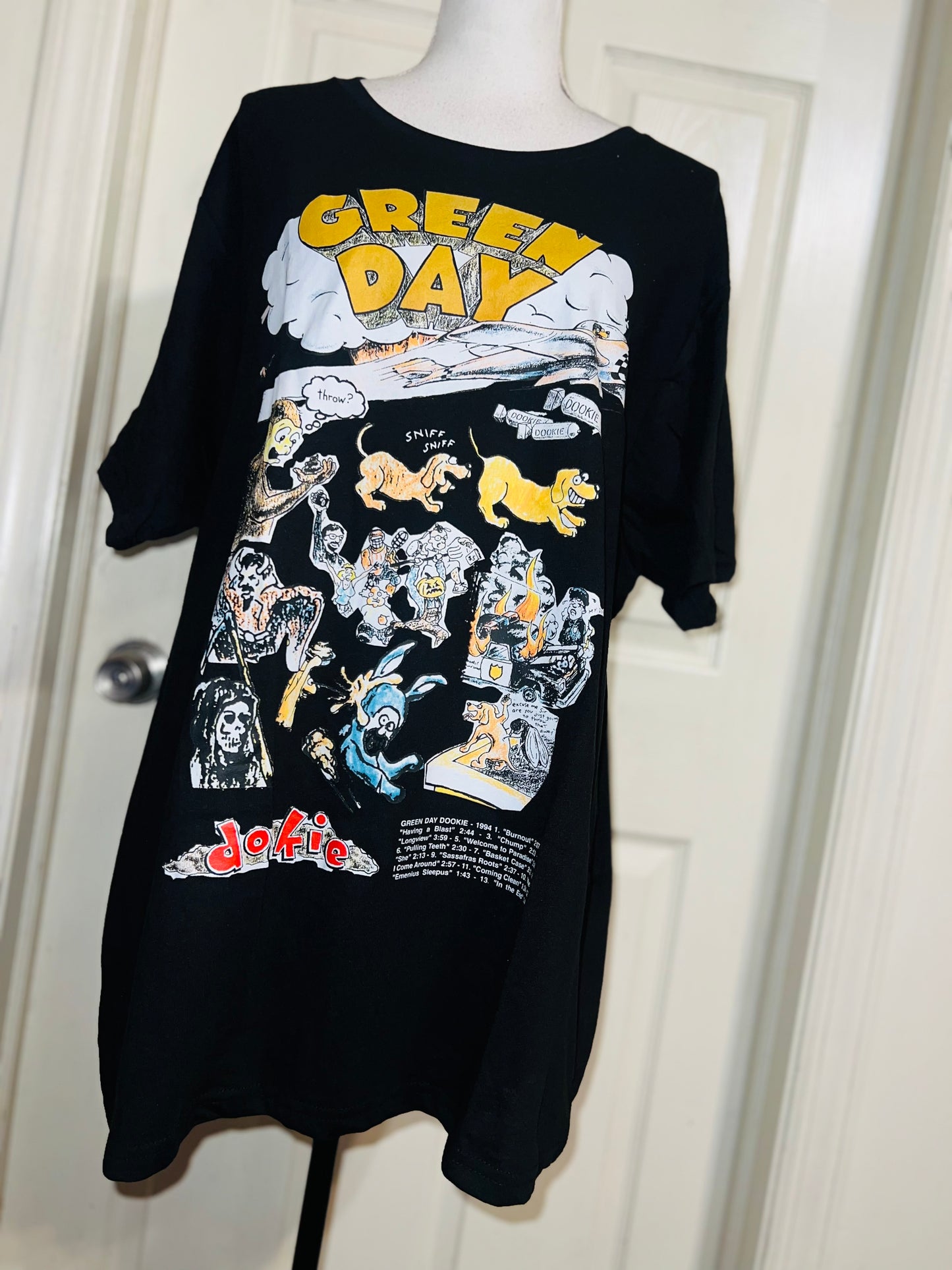 Green Day Oversized Distressed Tee
