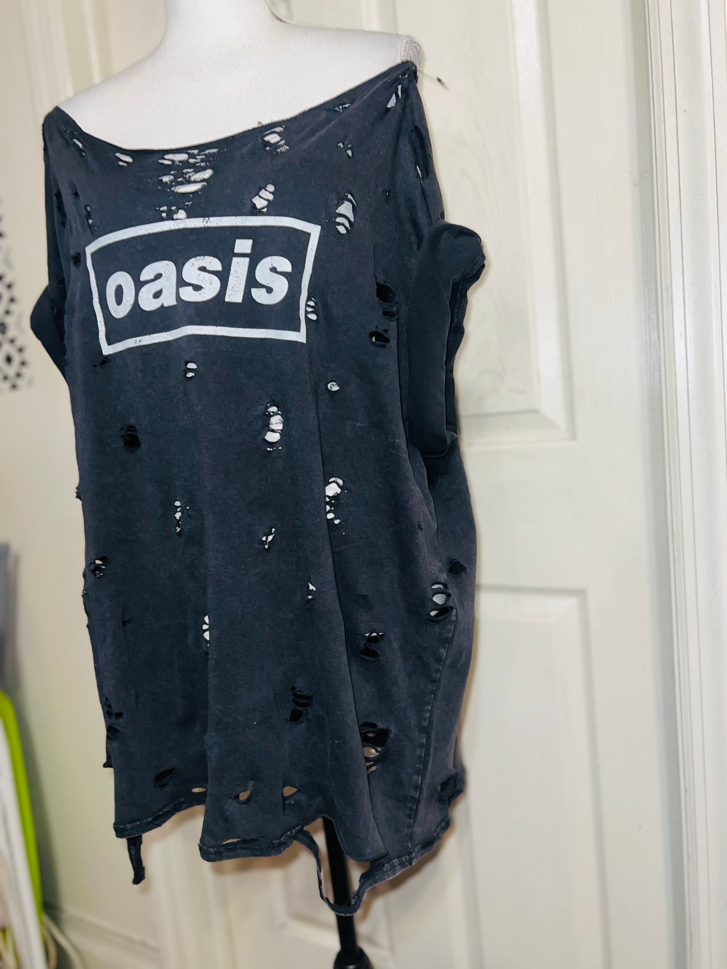 Oasis Double Sided Oversized Distressed Tee
