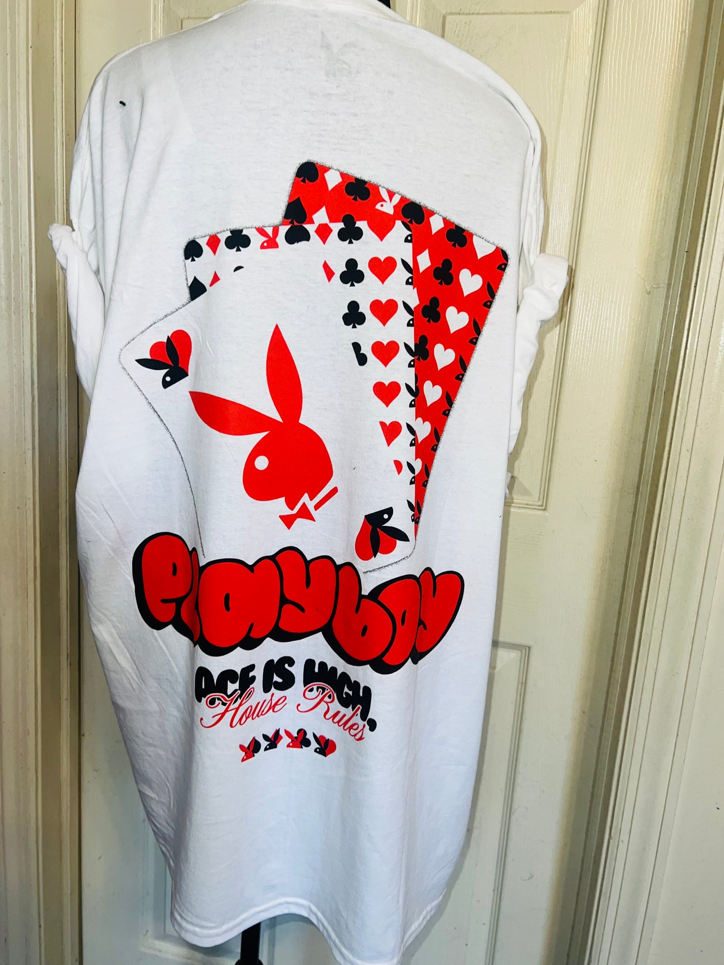Playboy Double Sided Oversized Distressed Tee