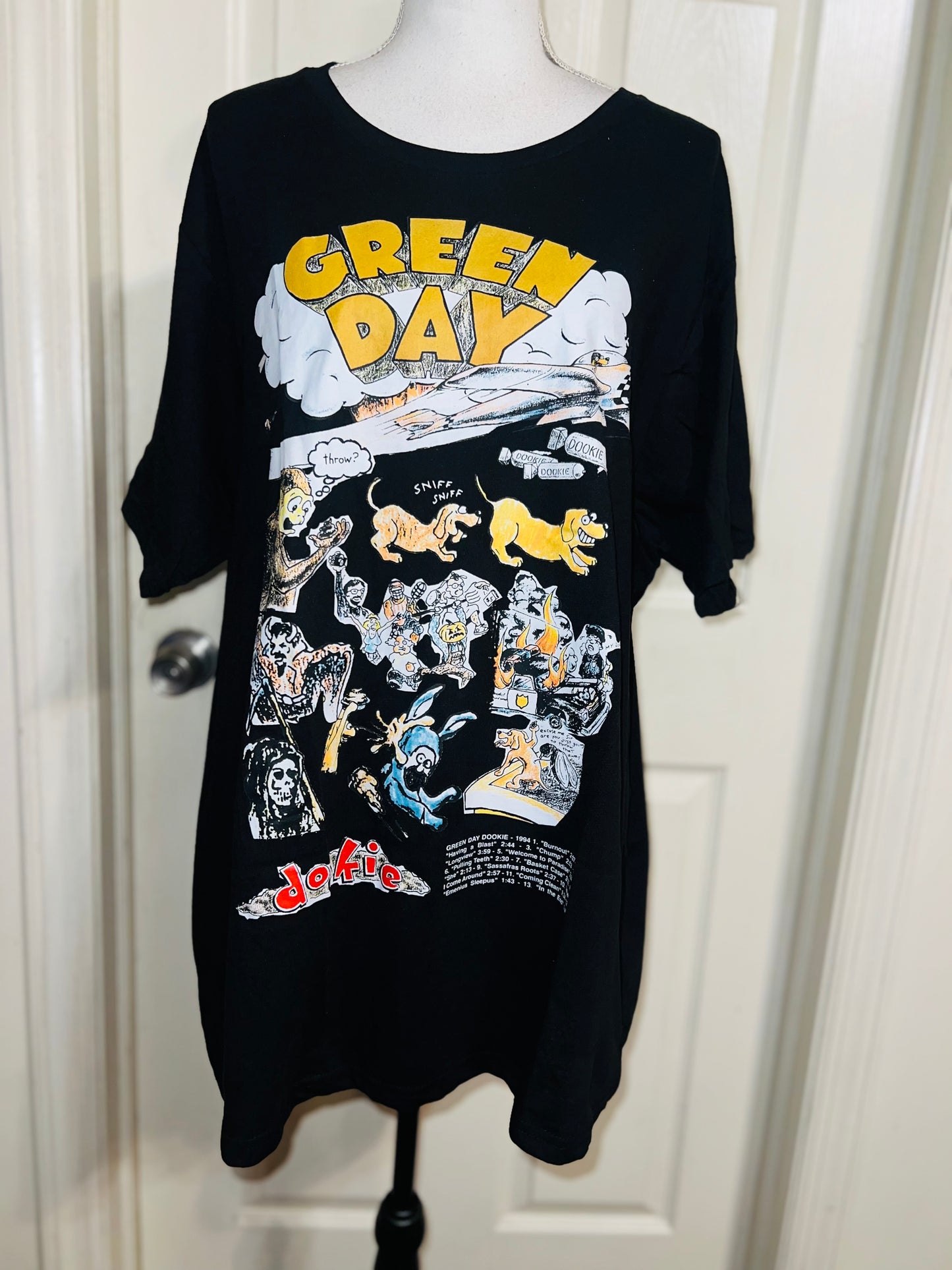 Green Day Oversized Distressed Tee