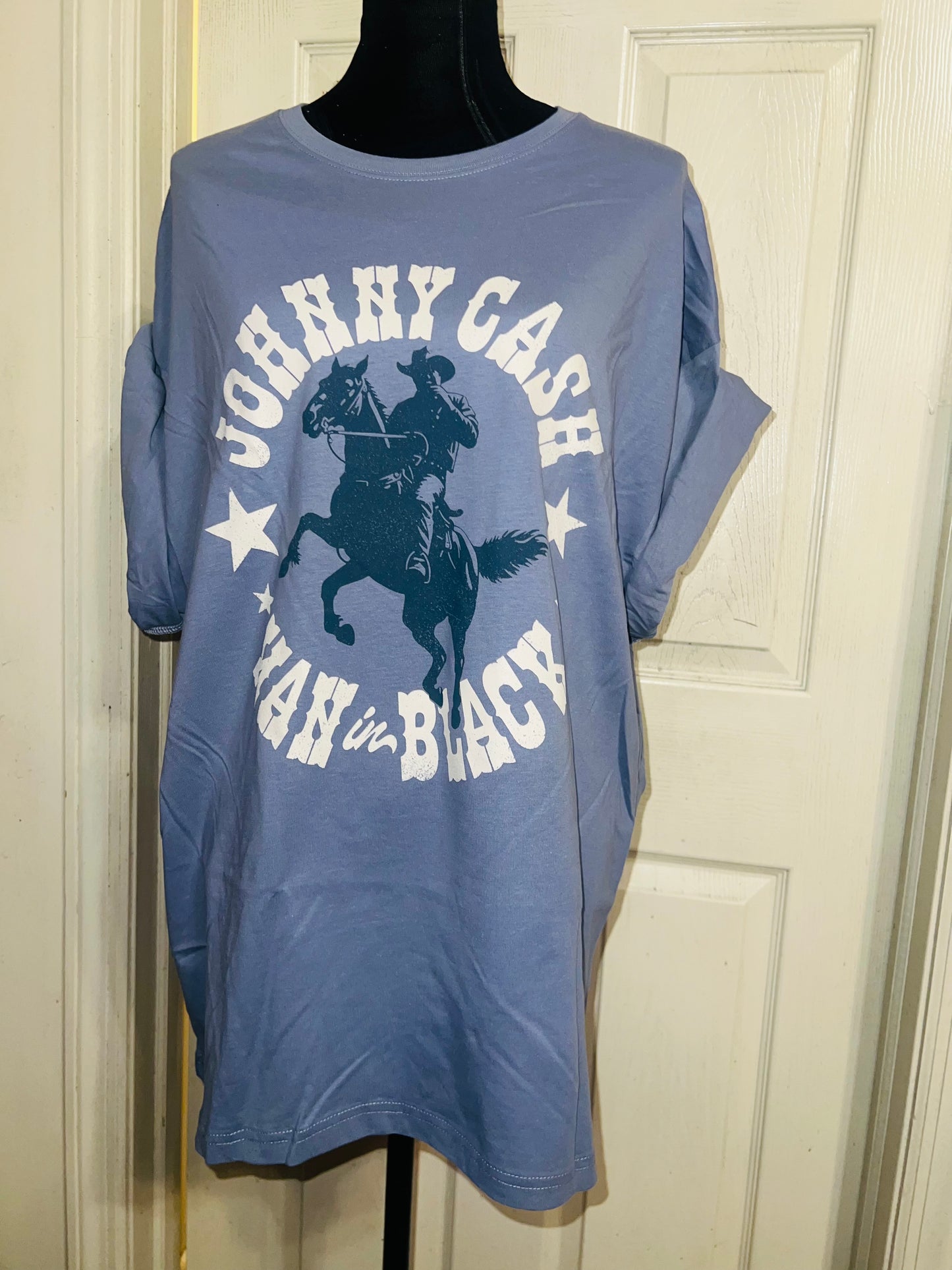 Johnny Cash Oversized Distressed Tee