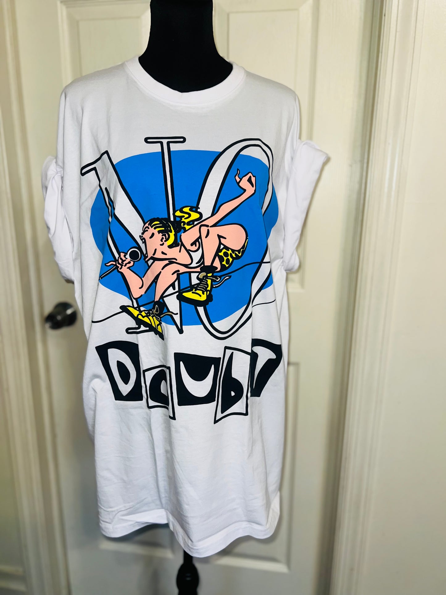 No Doubt Oversized Distressed Tee
