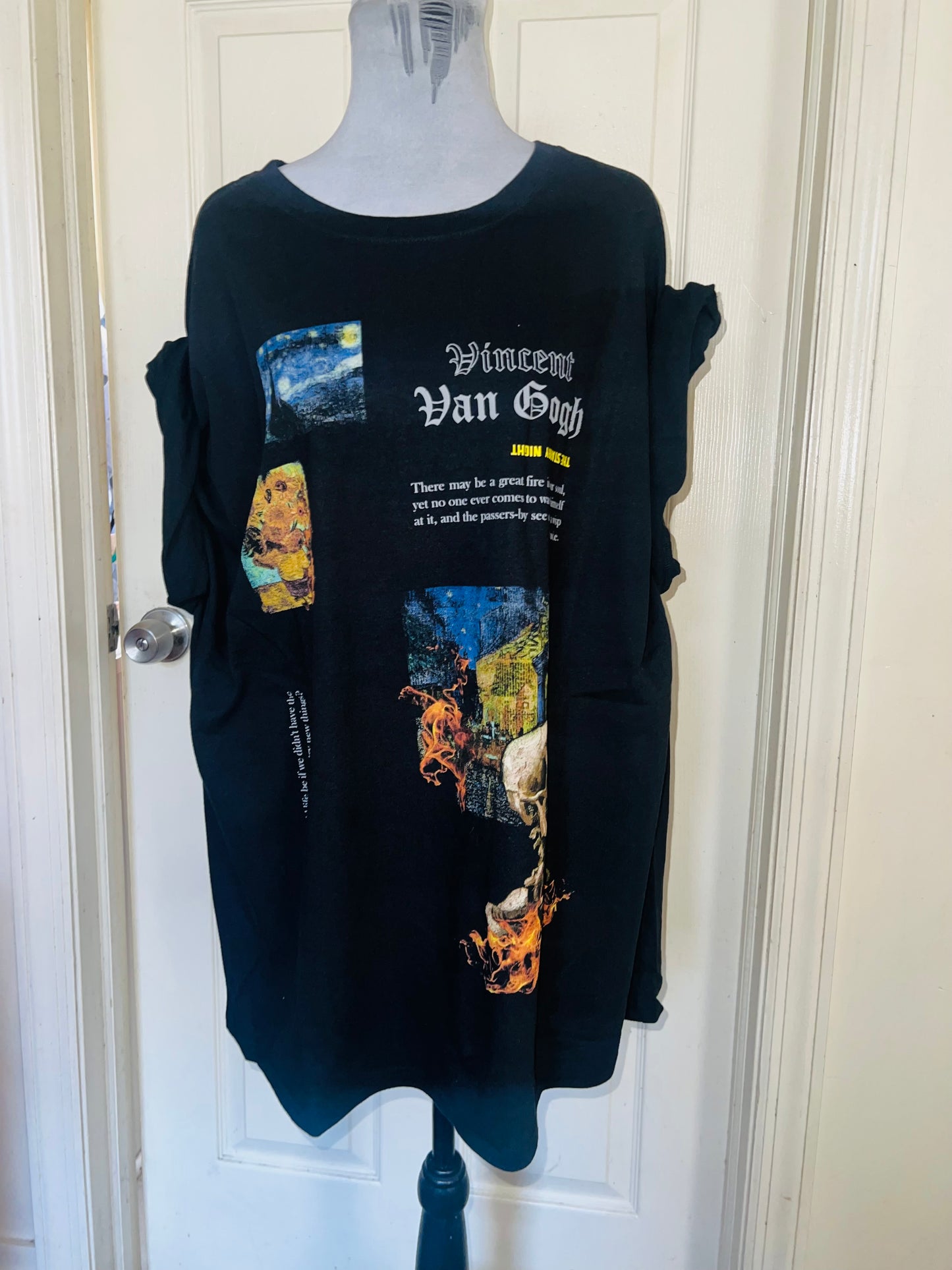 Vincent Van Gogh Oversized Distressed Tee
