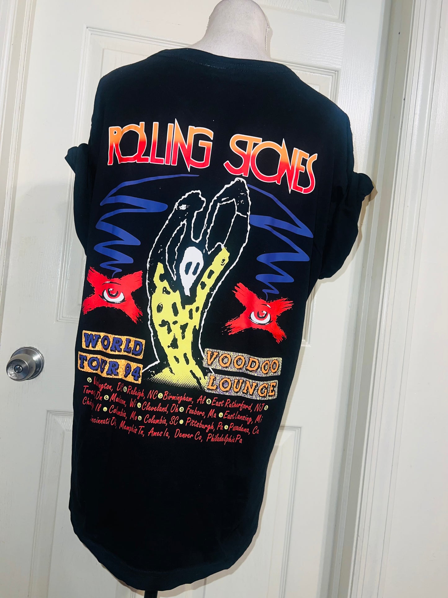The Rolling Stones Double Sided Oversized Distressed Tee