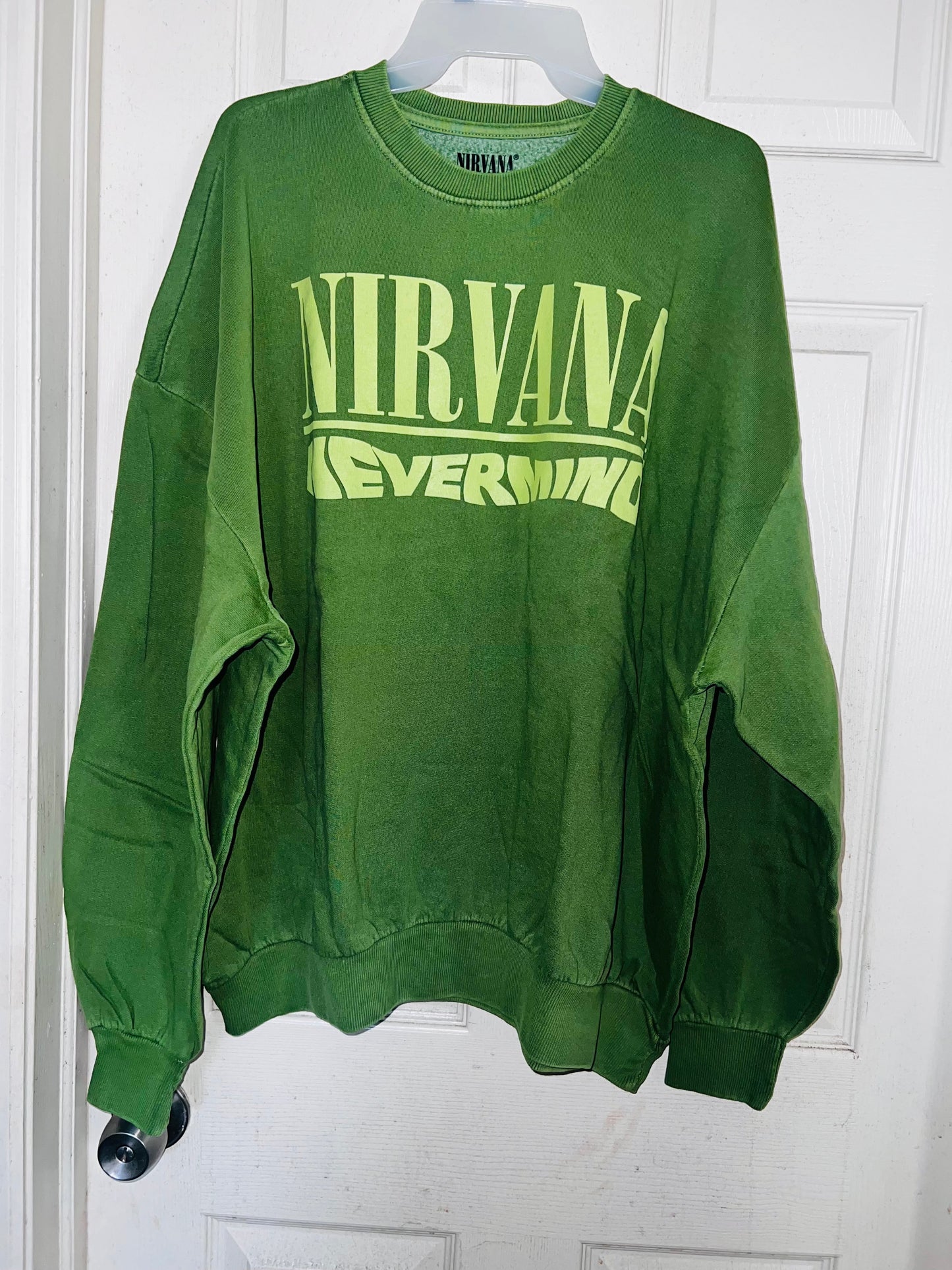 Nirvana Nevermind Oversized Distresed Sweatshirt