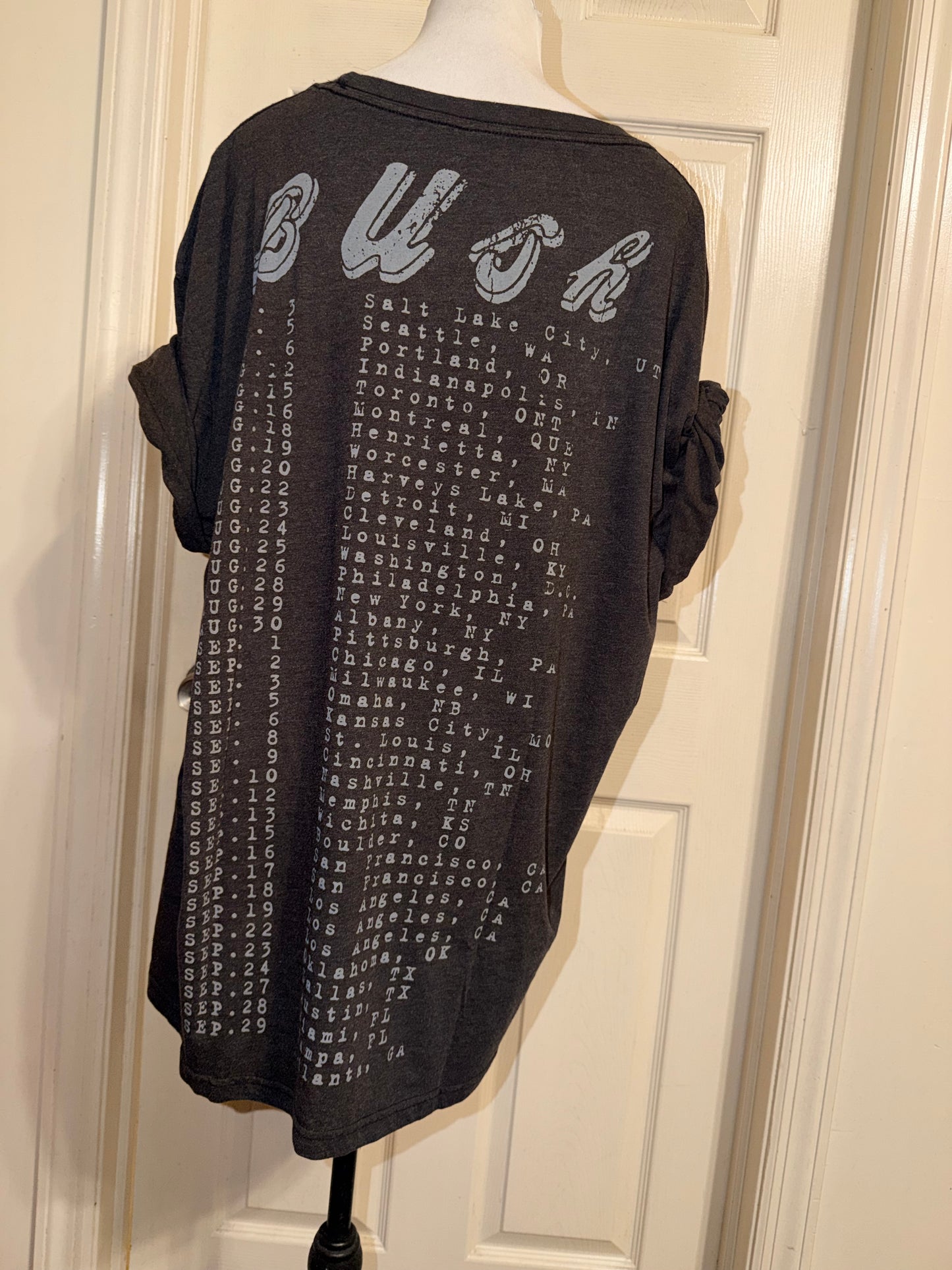 Bush Double Sided Oversized Distressed Tee