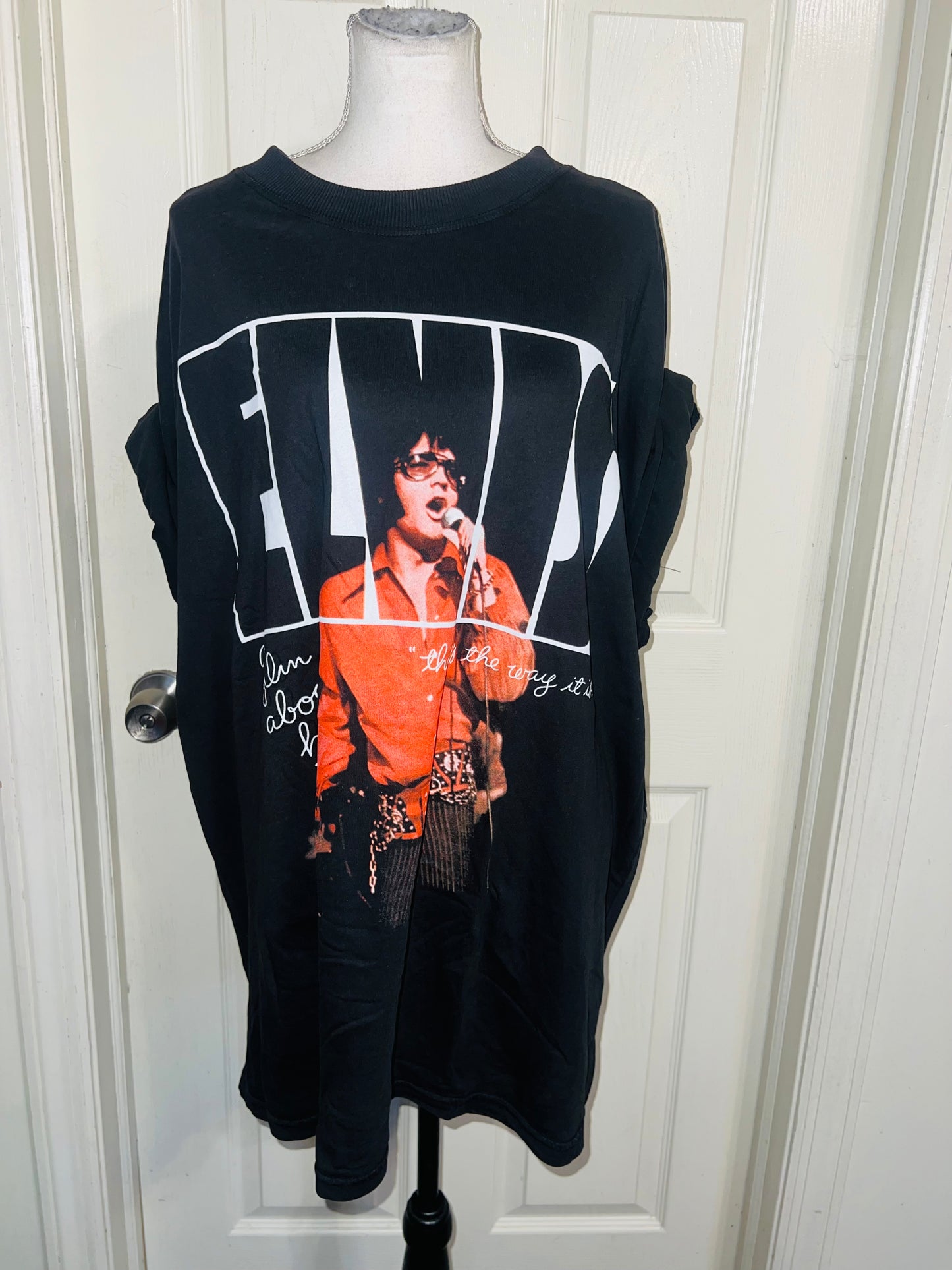 Elvis Oversized Distressed Tee