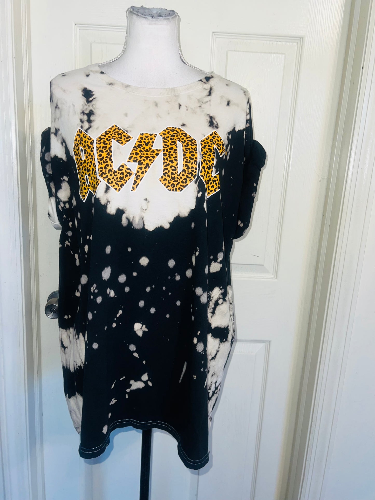 AC/DC Oversized Distressed Tee