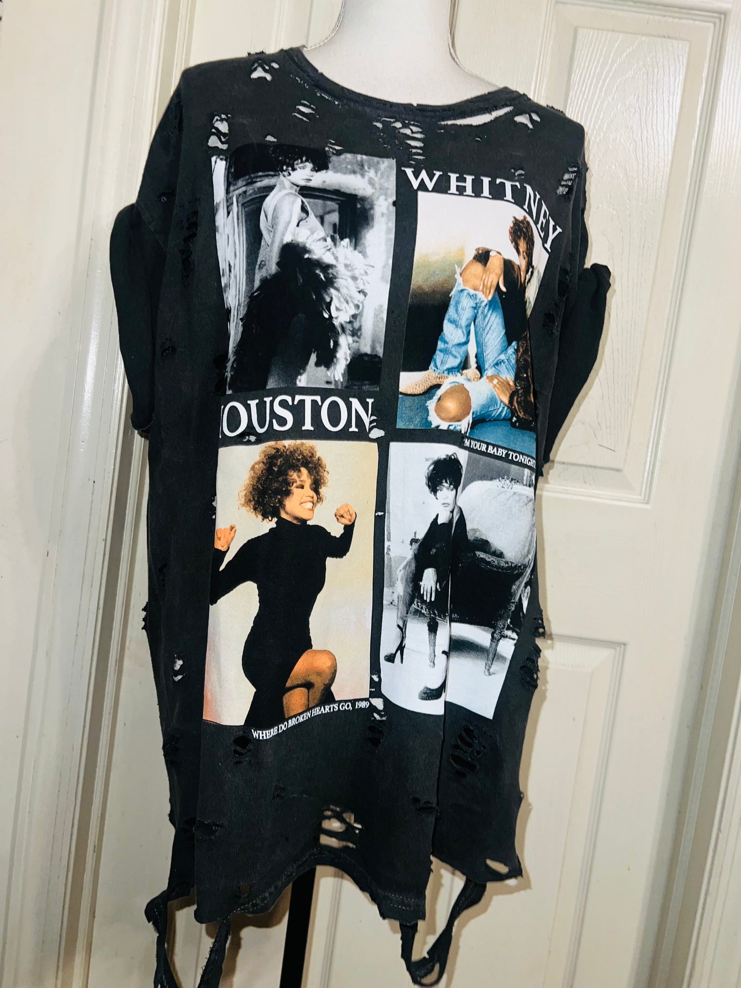 Whitey Houston Oversized Distressed Tee