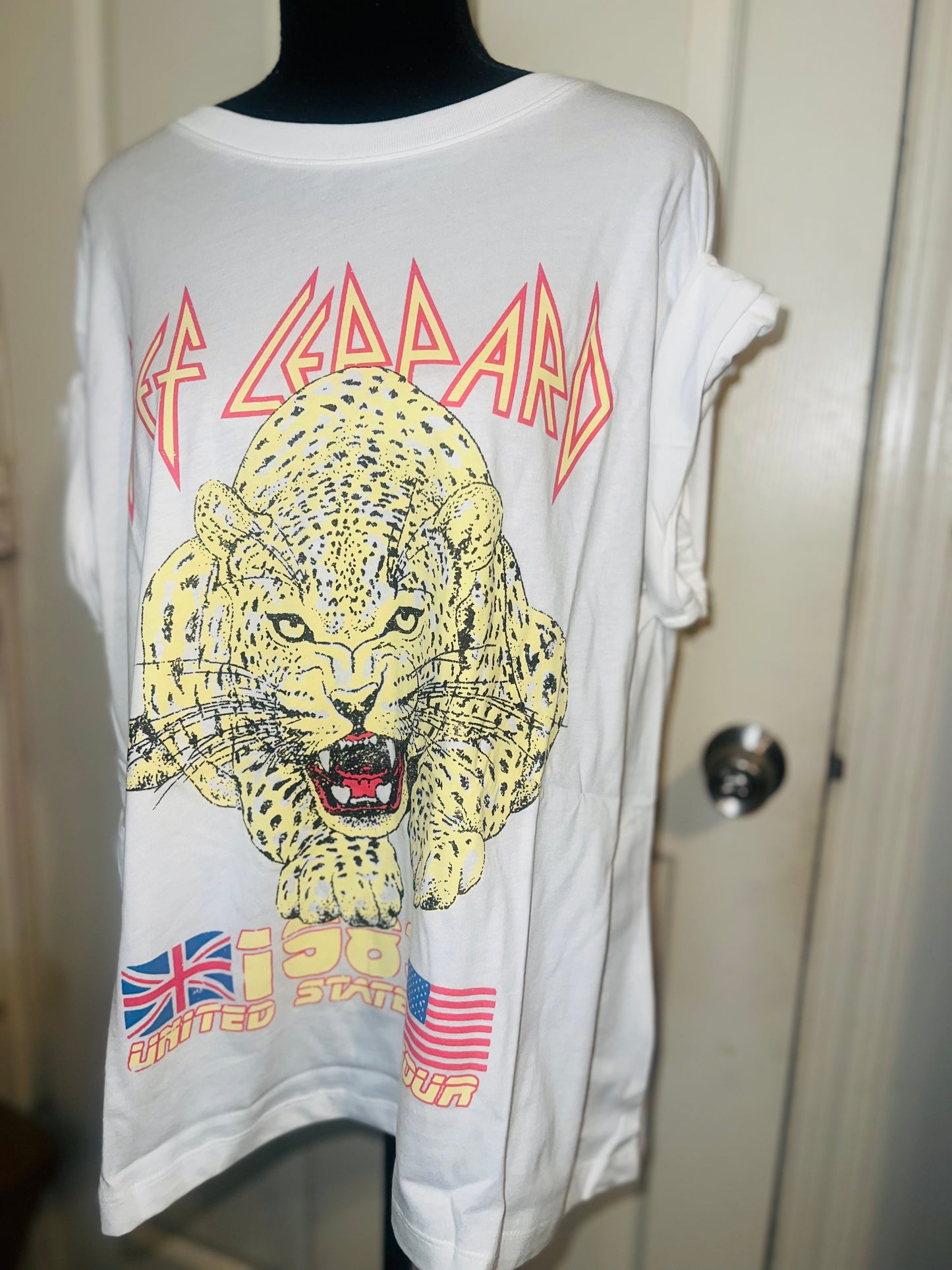 Def Leppard Oversized Distressed Tee