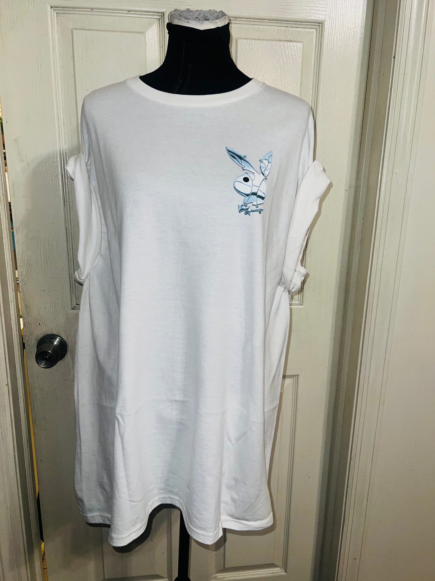 Playboy Double Sided Oversized Distressed Tee
