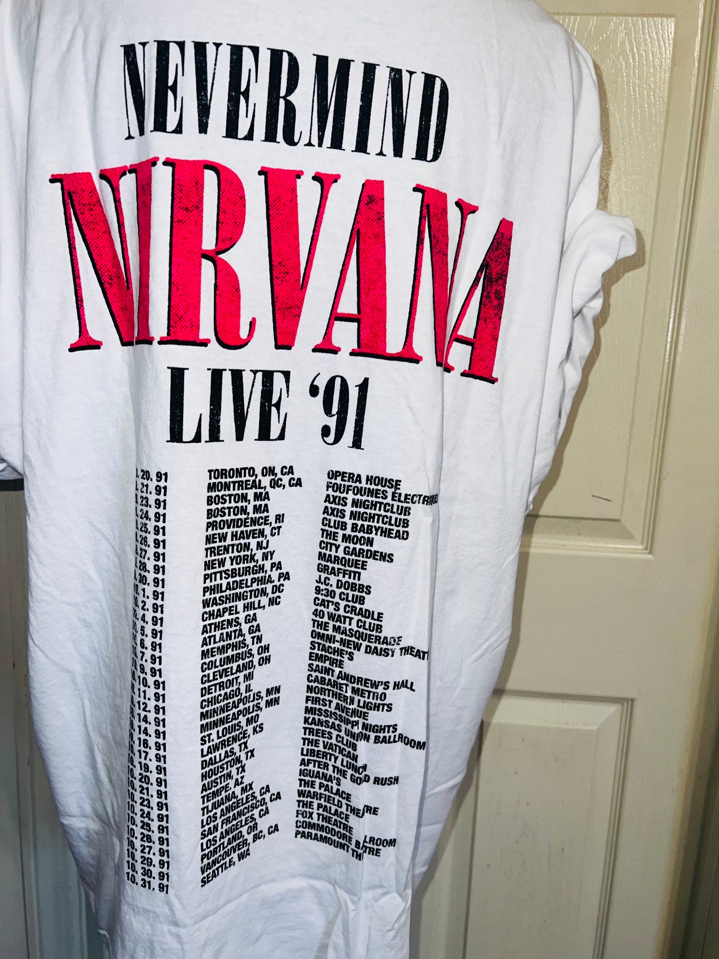 Nirvana Double Sided Oversized Distressed Tee
