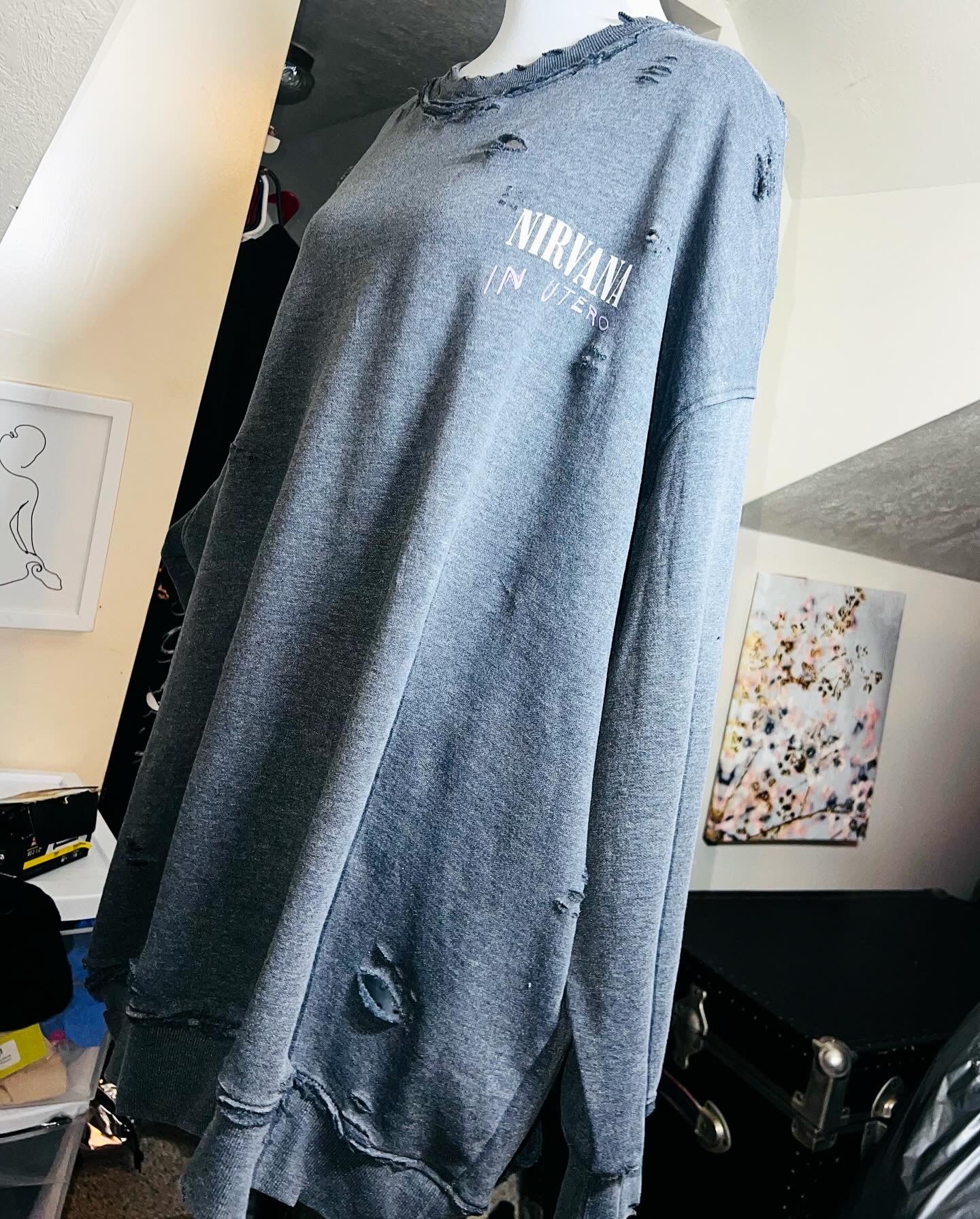 Nirvana Oversized Double Sided Sweatshirt