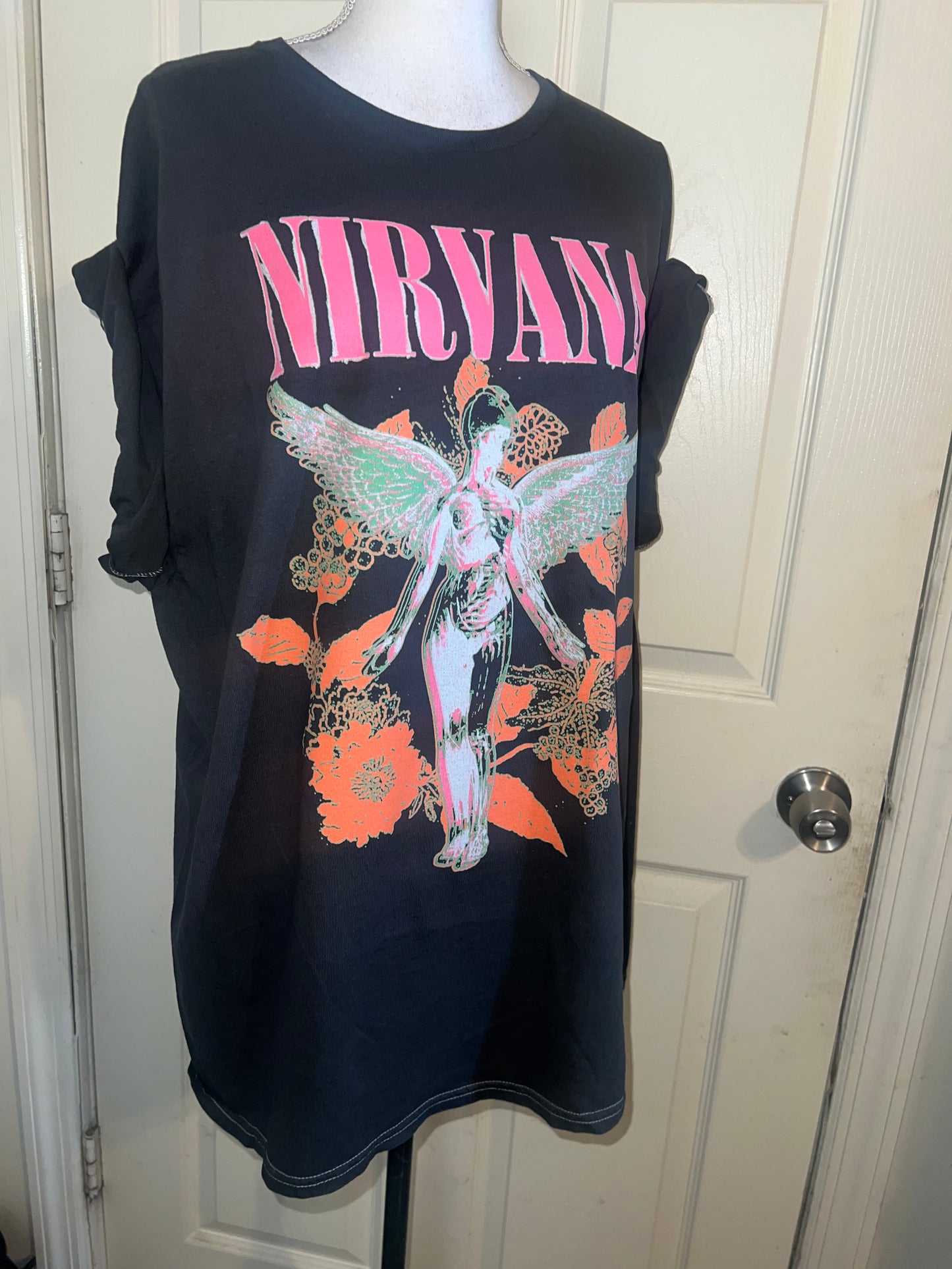 Nirvana Oversized Distressed Tee