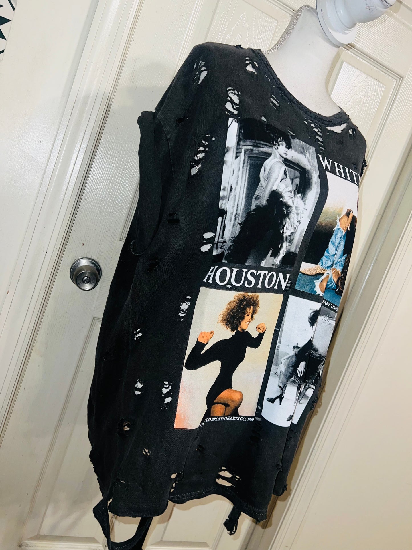 Whitey Houston Oversized Distressed Tee