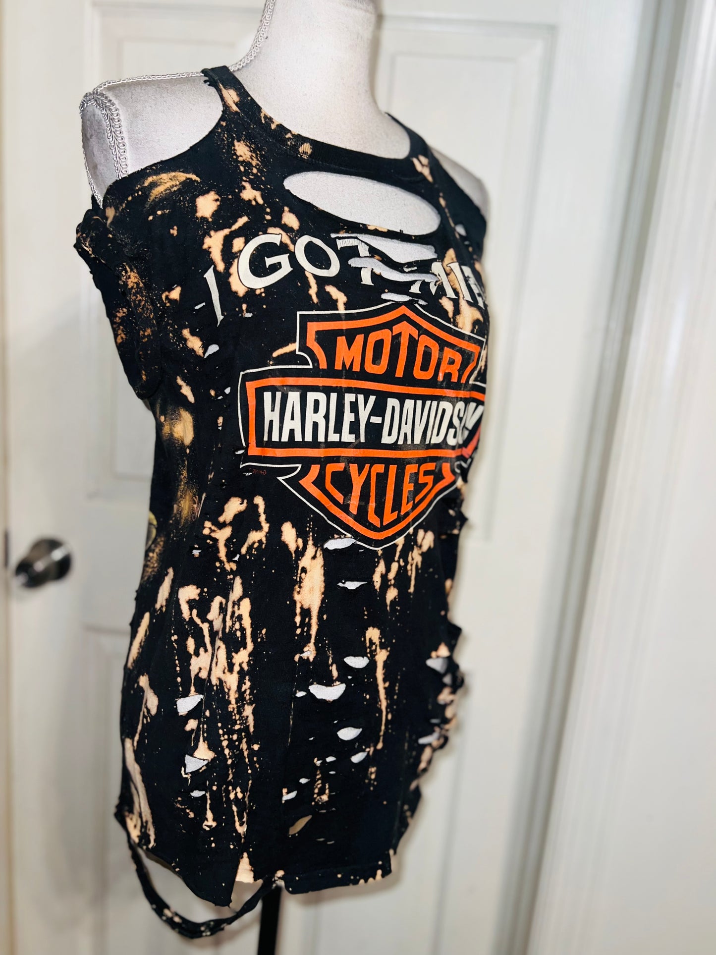 Harley Davidson Bleached Double Sided Distressed Tee