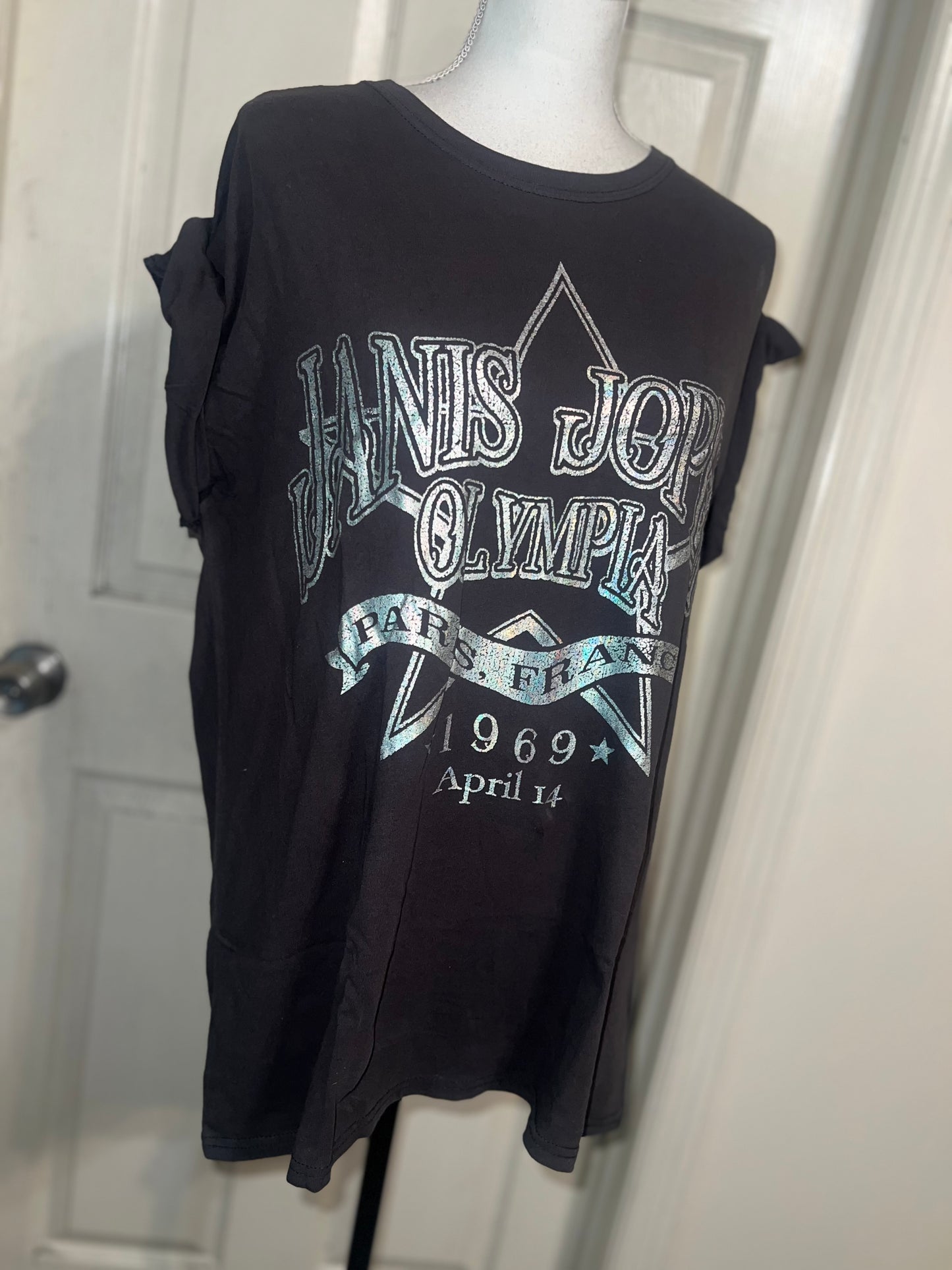 Janis Joplin Oversized Distressed Tee