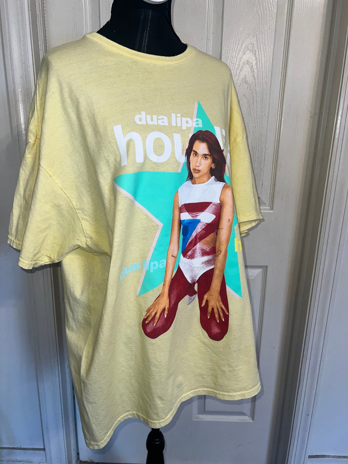 Dua Lipa Oversized Distressed Tee