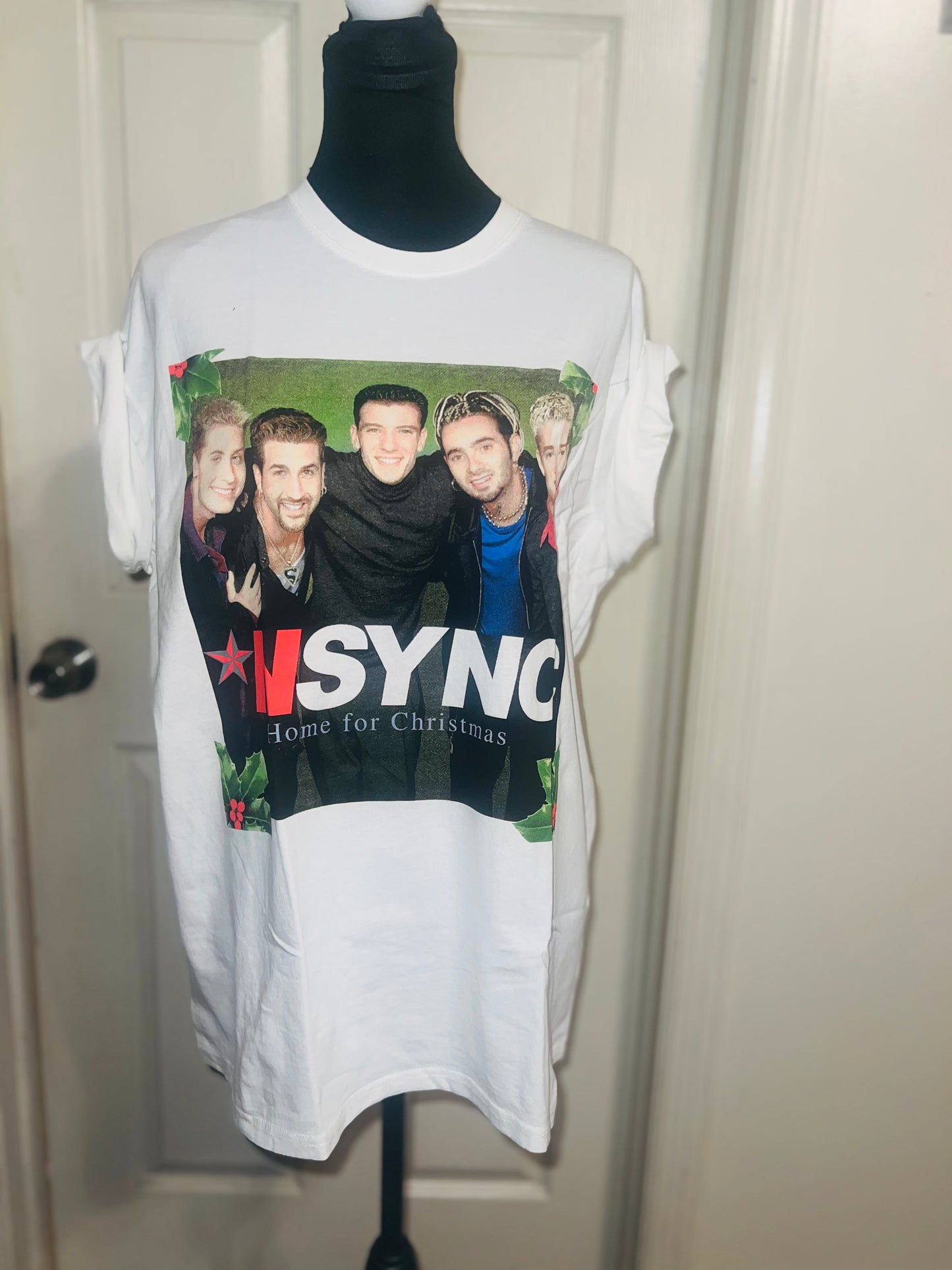 NSYNC Christmas Oversized Distressed Tee