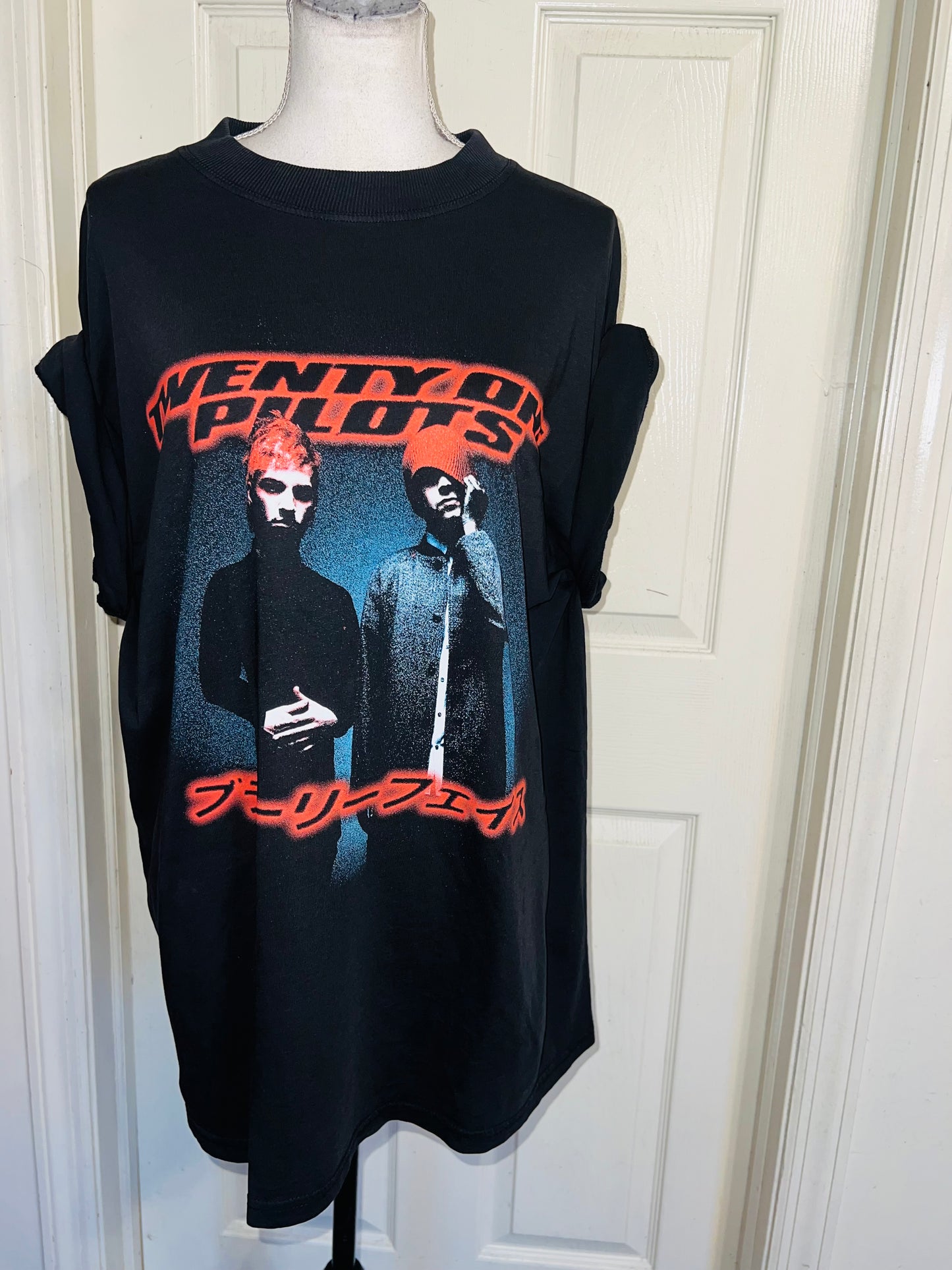 Twenty One Pilots Oversized Distressed Tee
