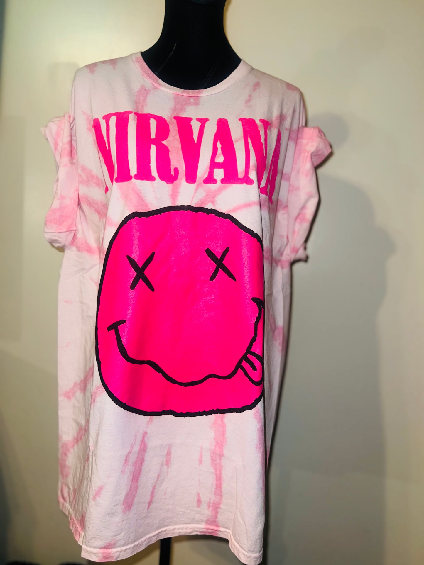 Nirvana Oversized Distressed Tee