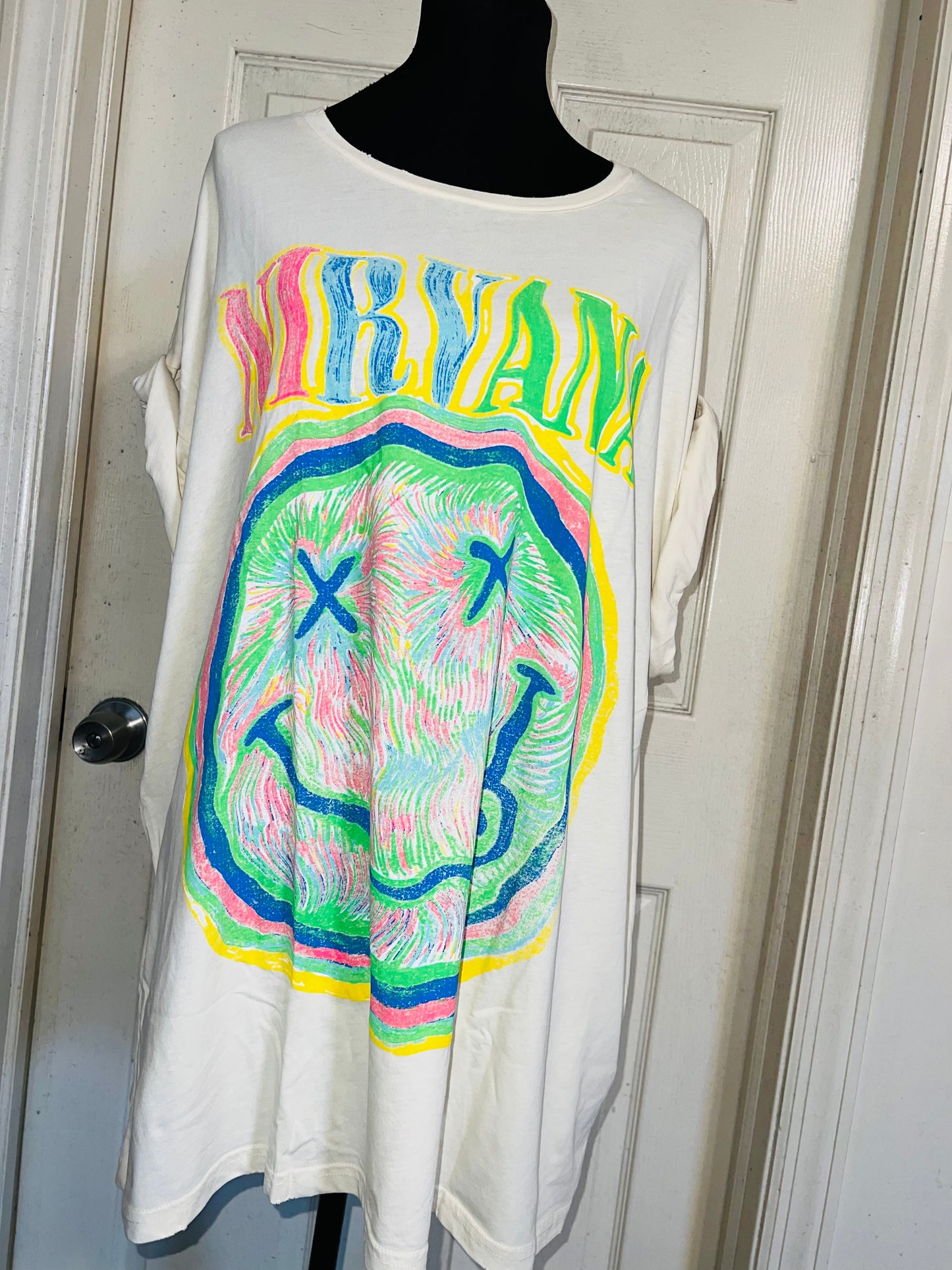 Nirvana Oversized Distressed Tee