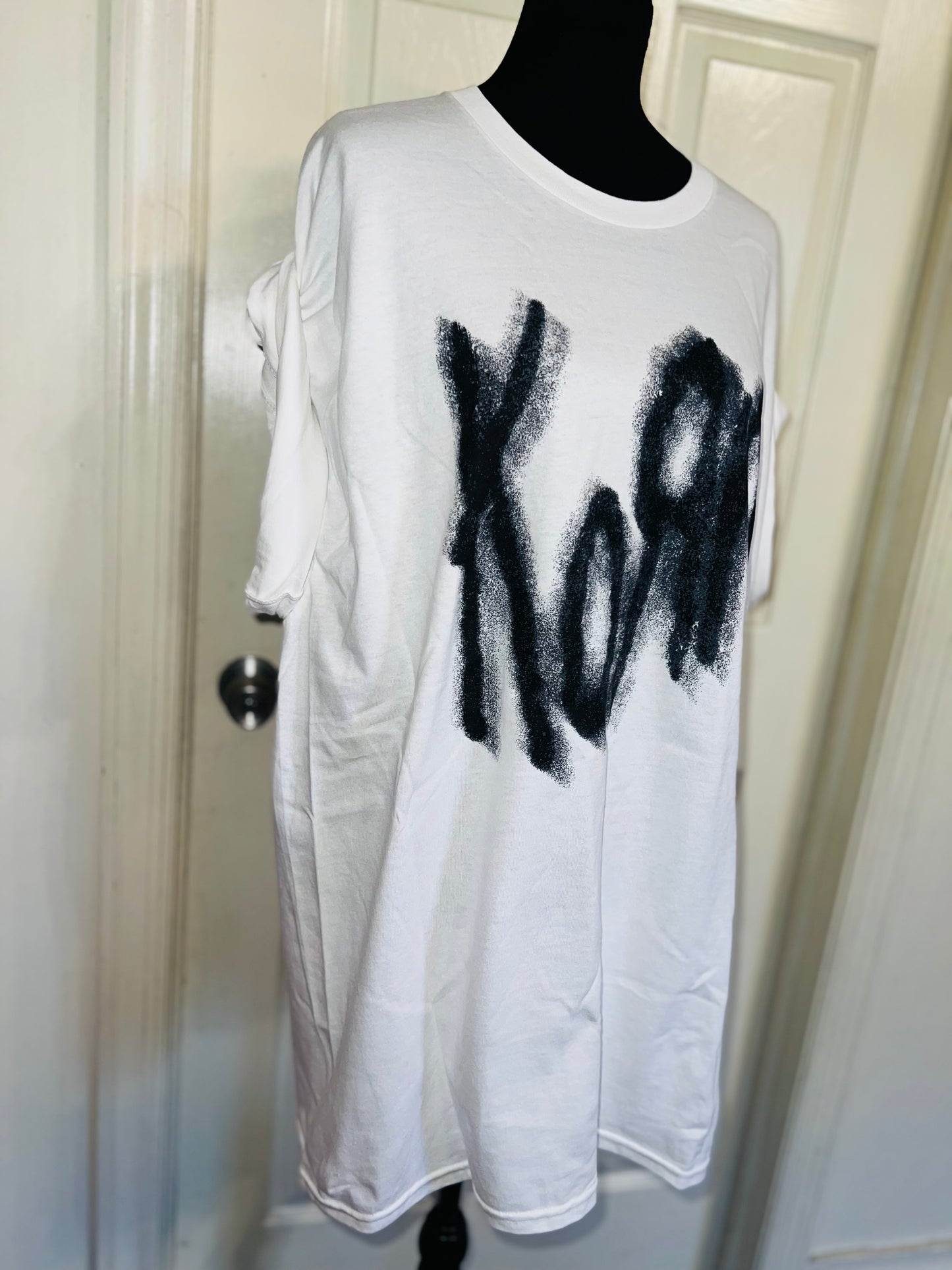 Korn Double Sided Oversized Distressed Tee