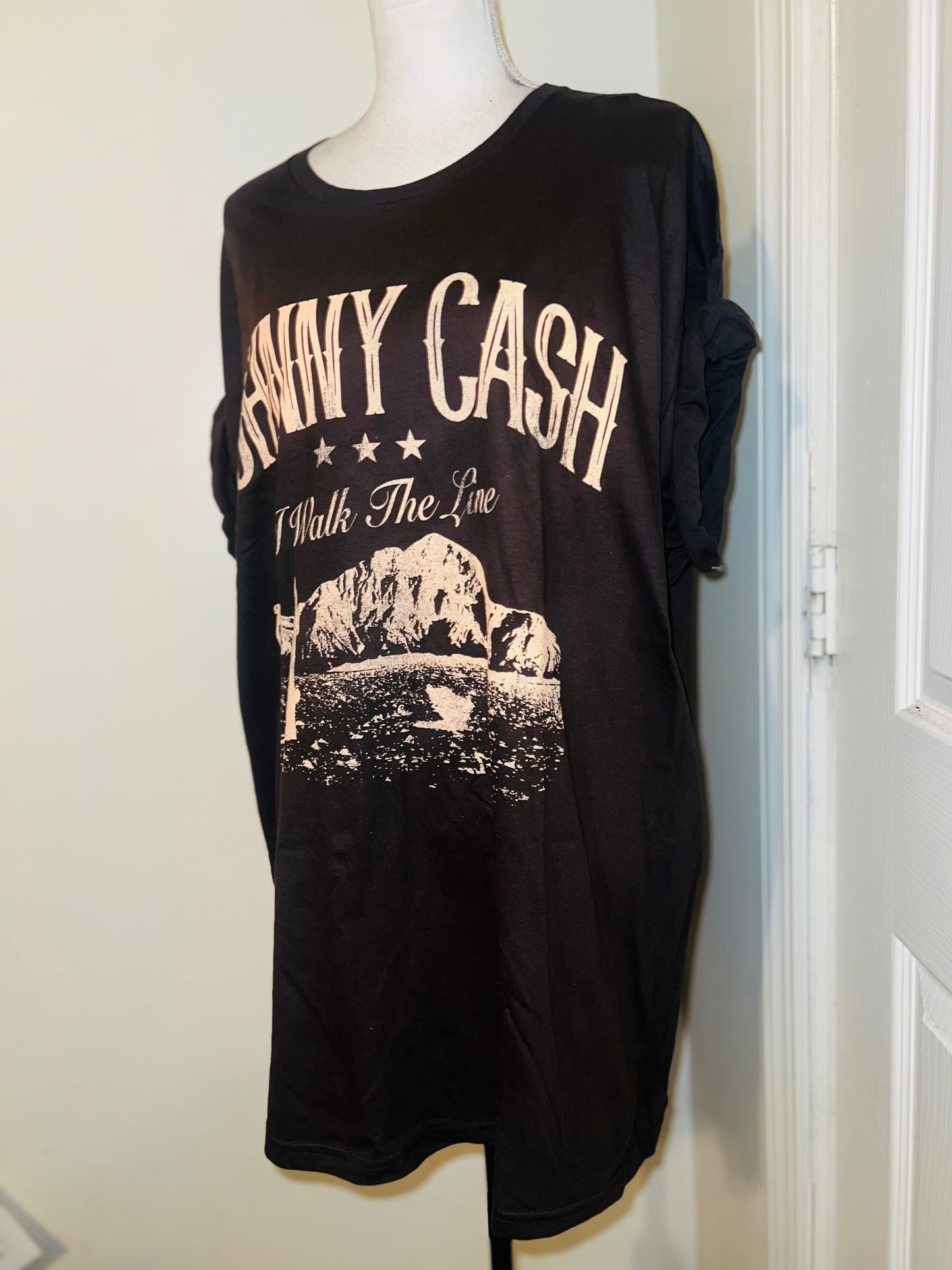 Johnny Cash Oversized Distressed Tee