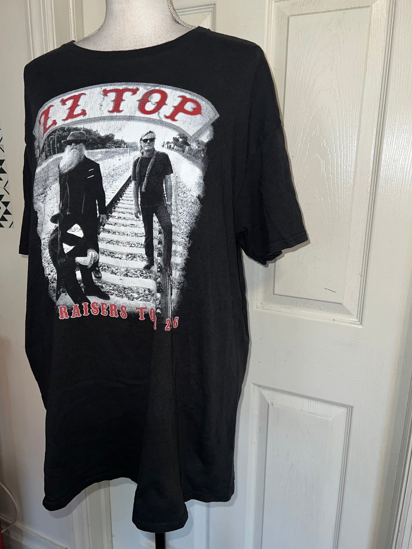 ZZ Top Double Sided Oversized Distressed Tee