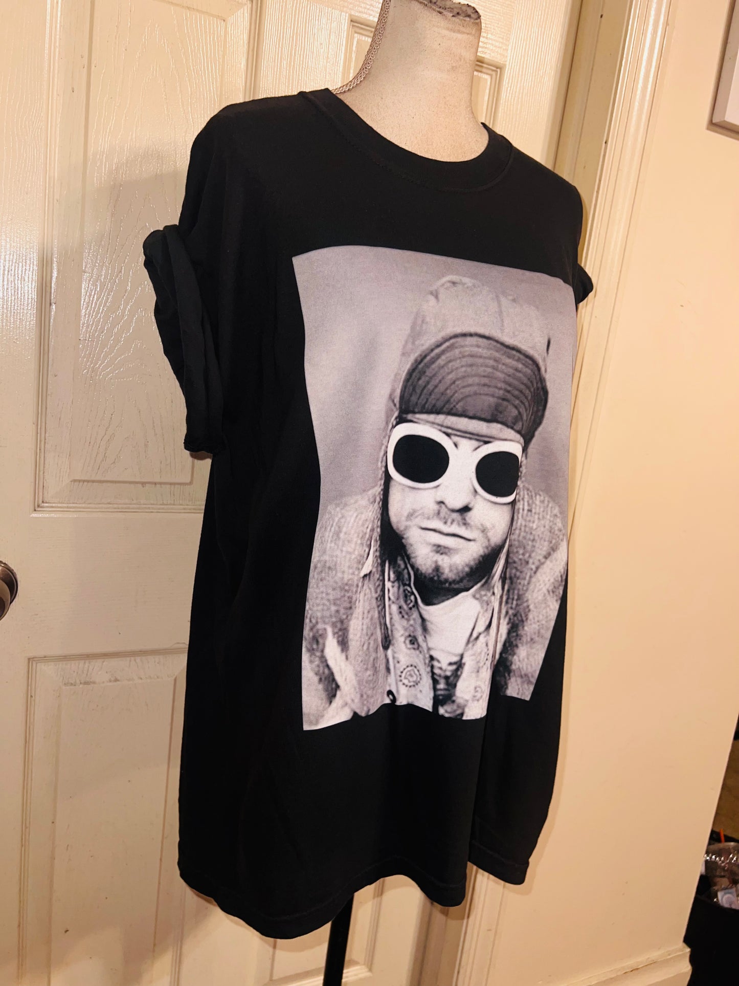 Kurt Cobain Oversized Distressed Tee