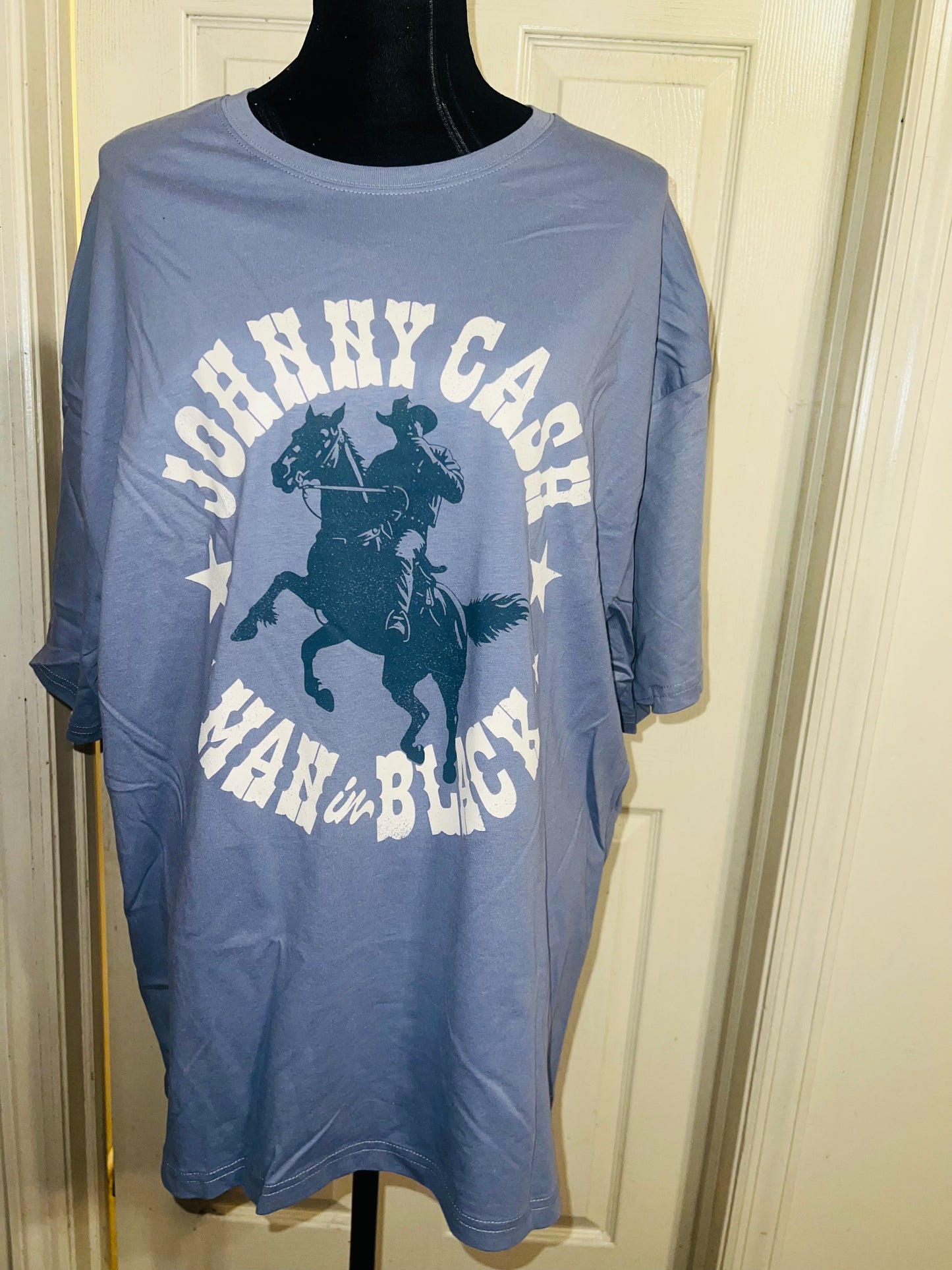 Johnny Cash Oversized Distressed Tee