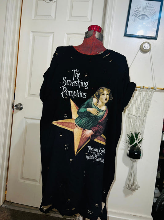 Smashing Pumpkins Oversized Distressed Tee