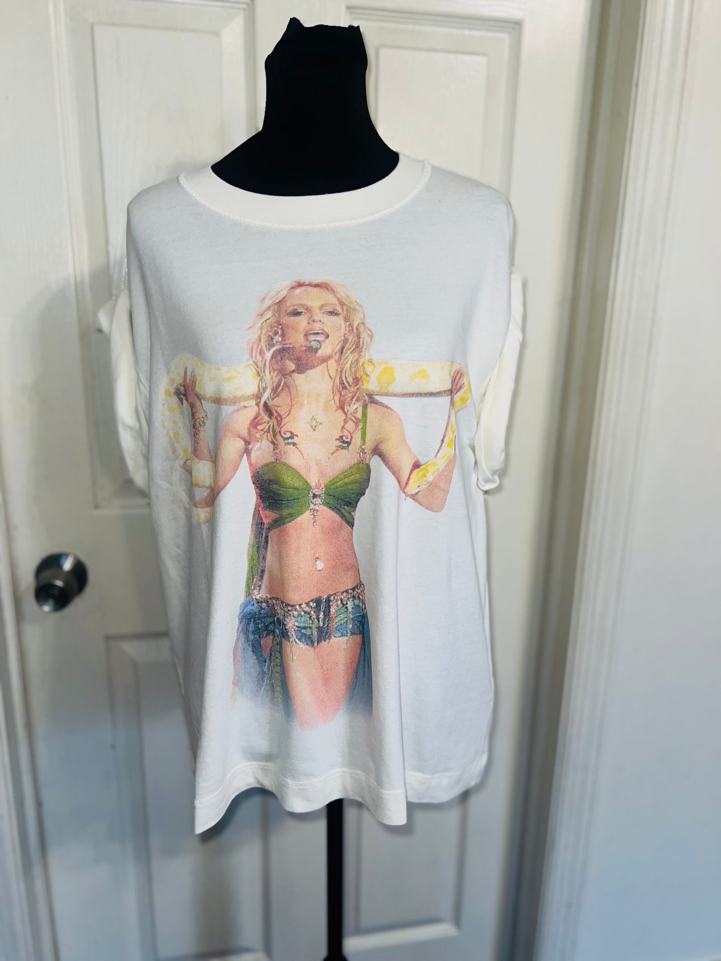 Britney Spears Oversized Distressed Tee