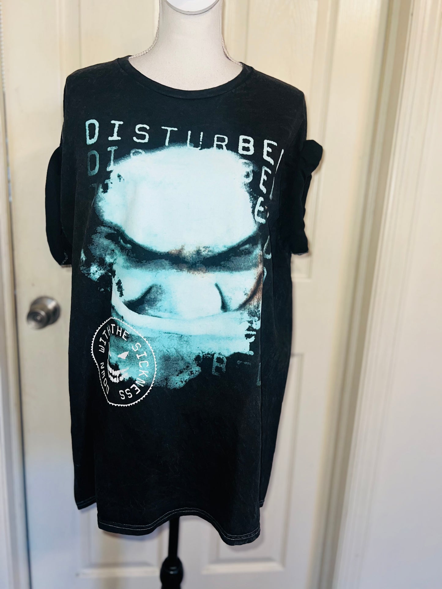 Disturbed Oversized Distressed Tee