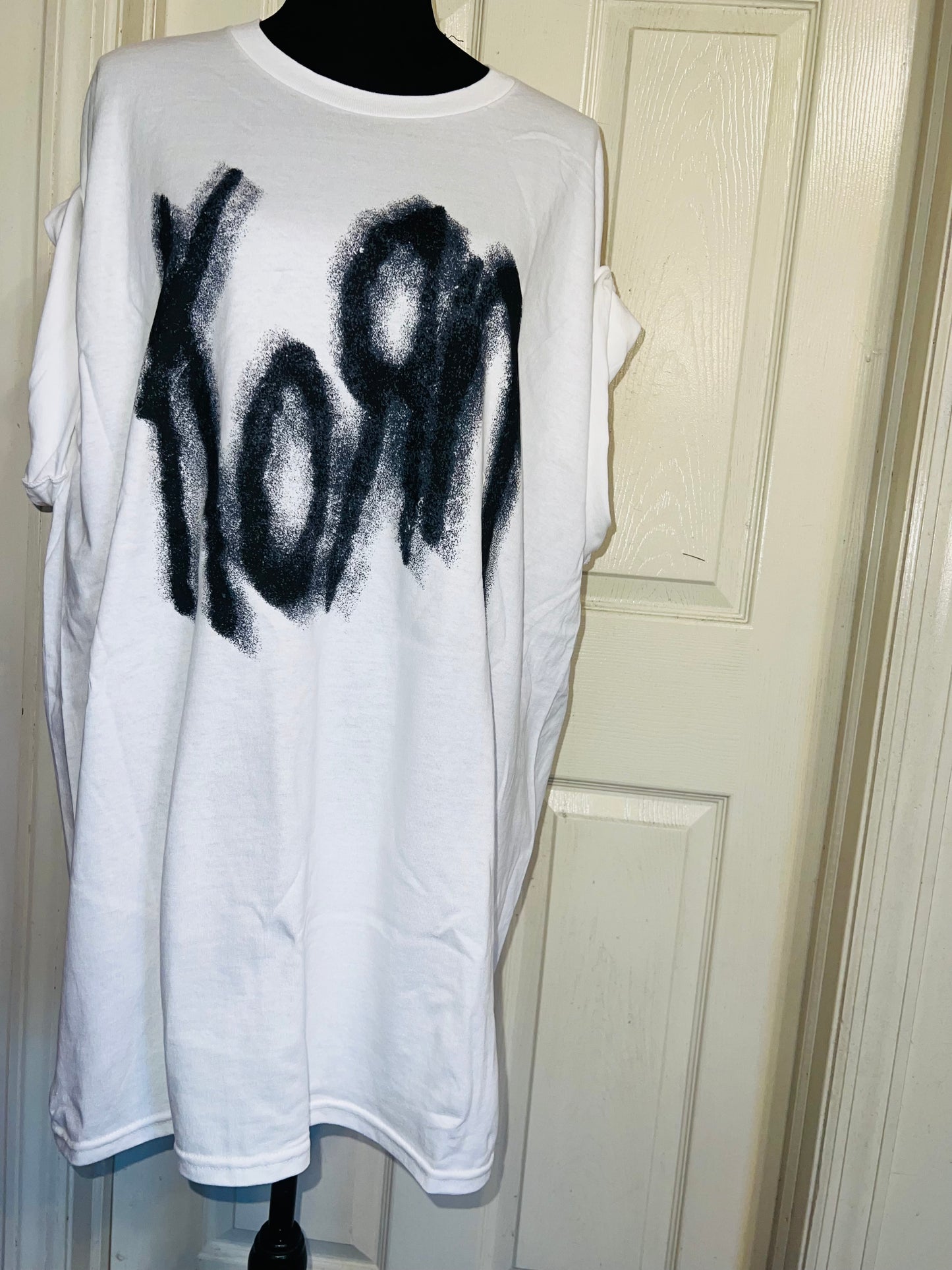 Korn Double Sided Oversized Distressed Tee