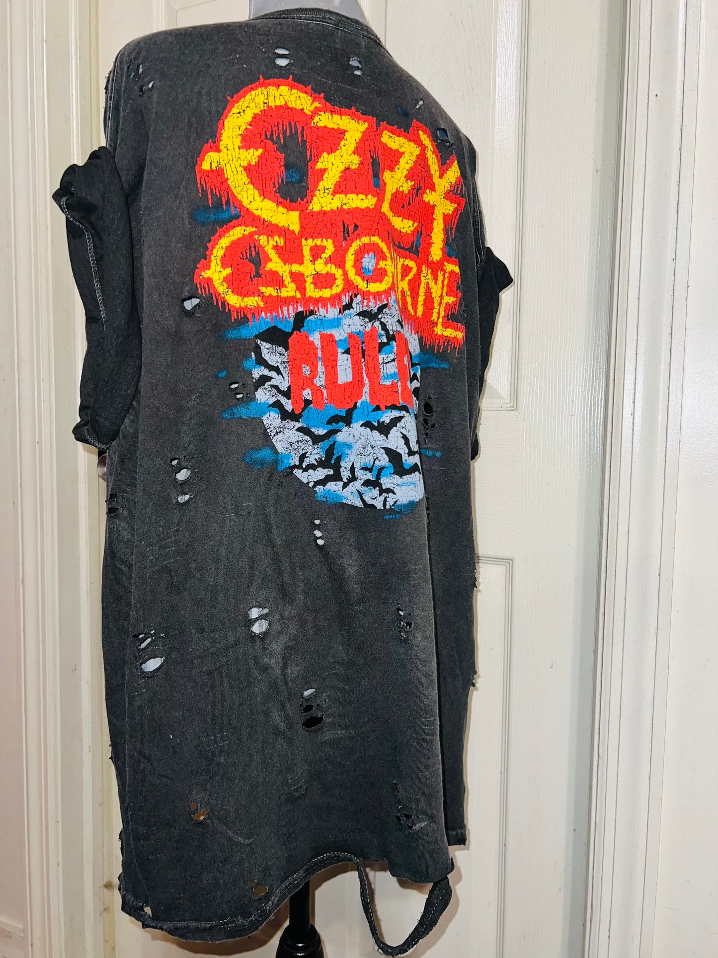 Ozzy Osbourne Double Sided Oversized Distressed Tee