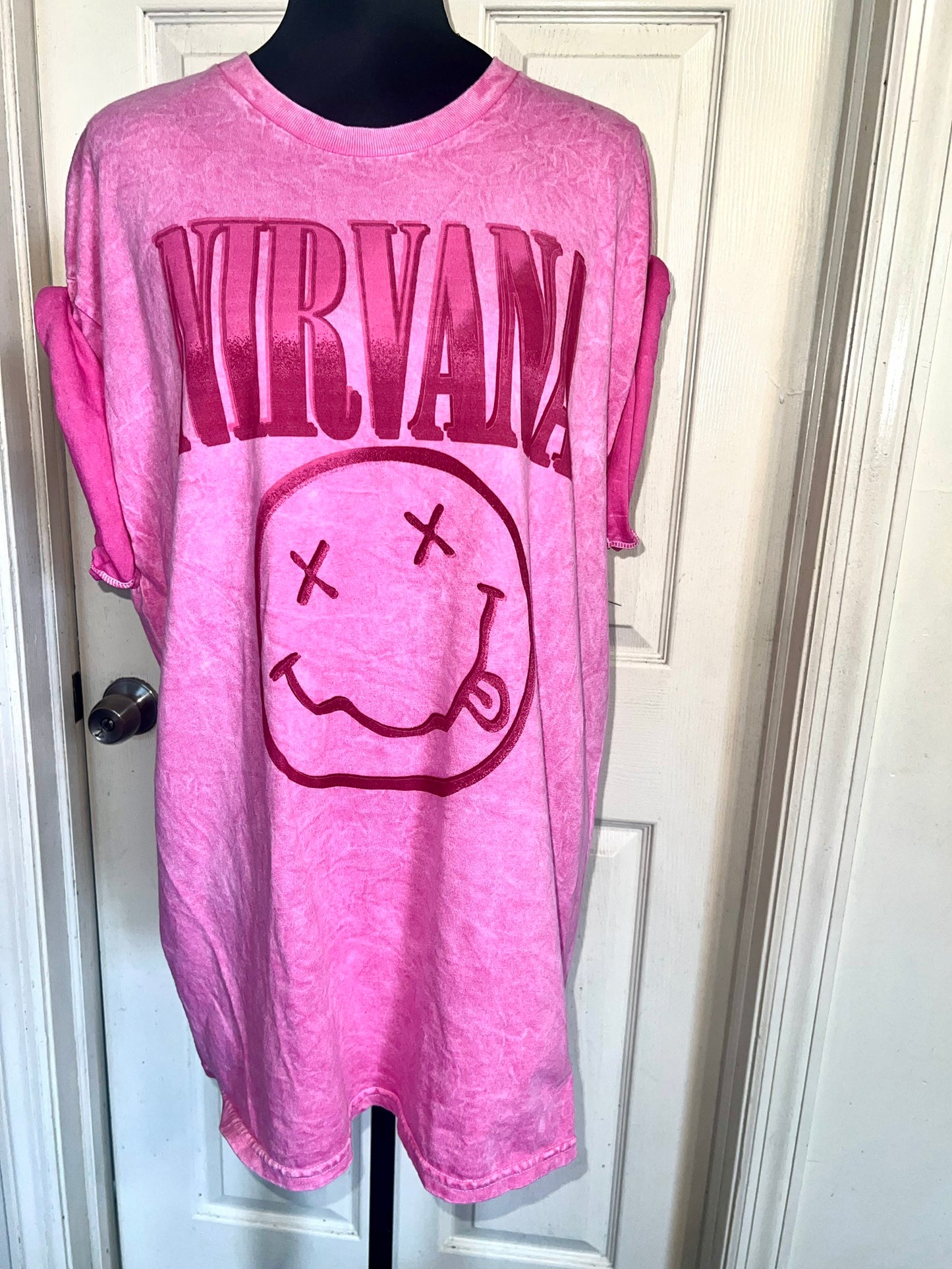 Nirvana Oversized Distressed Tee