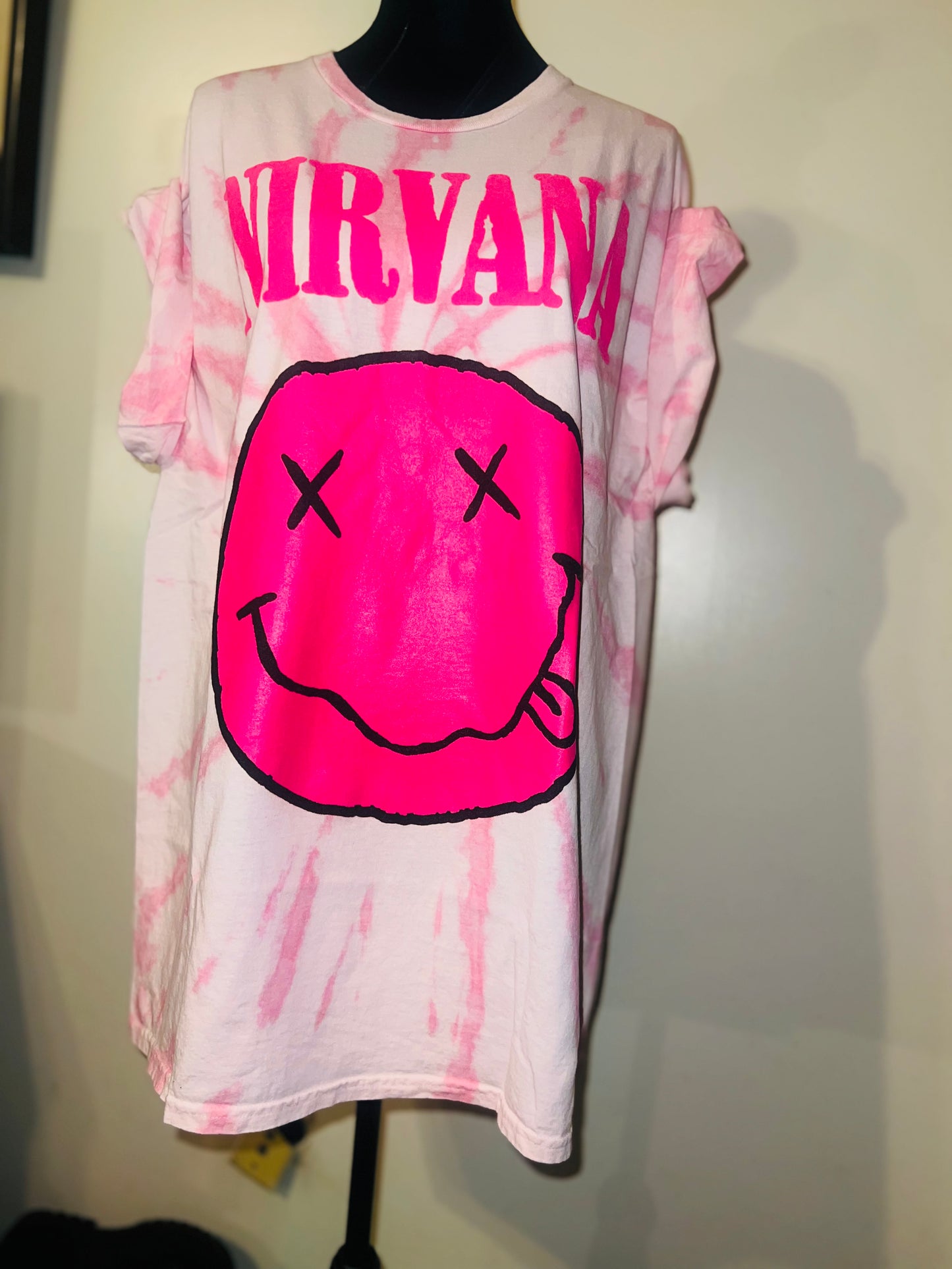 Nirvana Oversized Distressed Tee