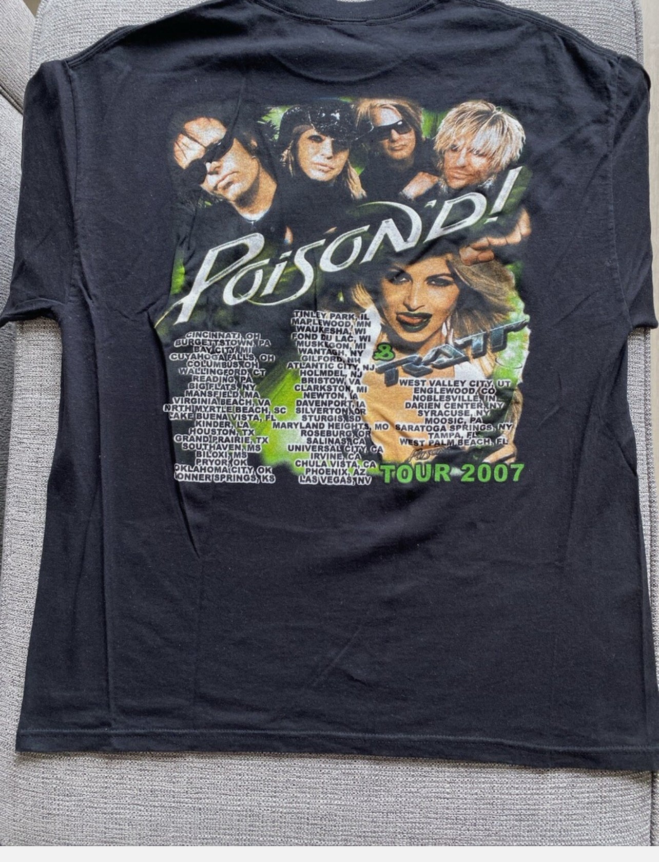 Poison Double Sided Distressed Vintage Tee