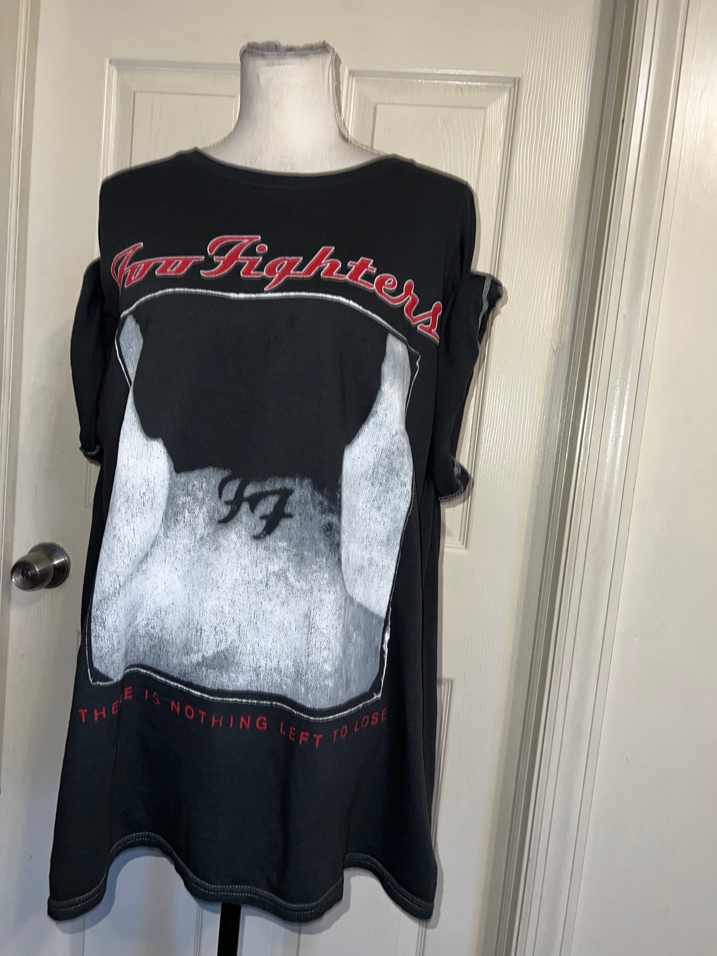 Foo Fighters Double Sided Oversized Distressed Tee