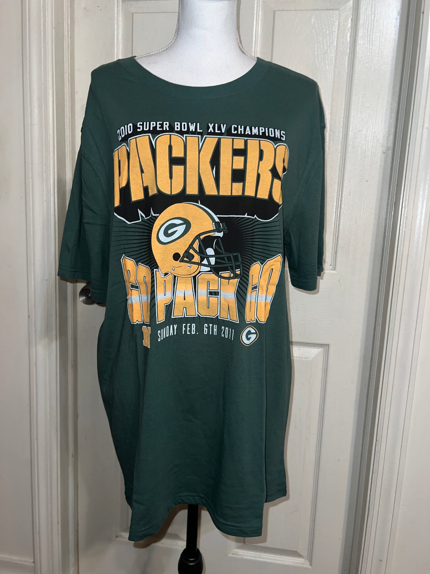 Green Bay Packers Oversized Distressed Tee