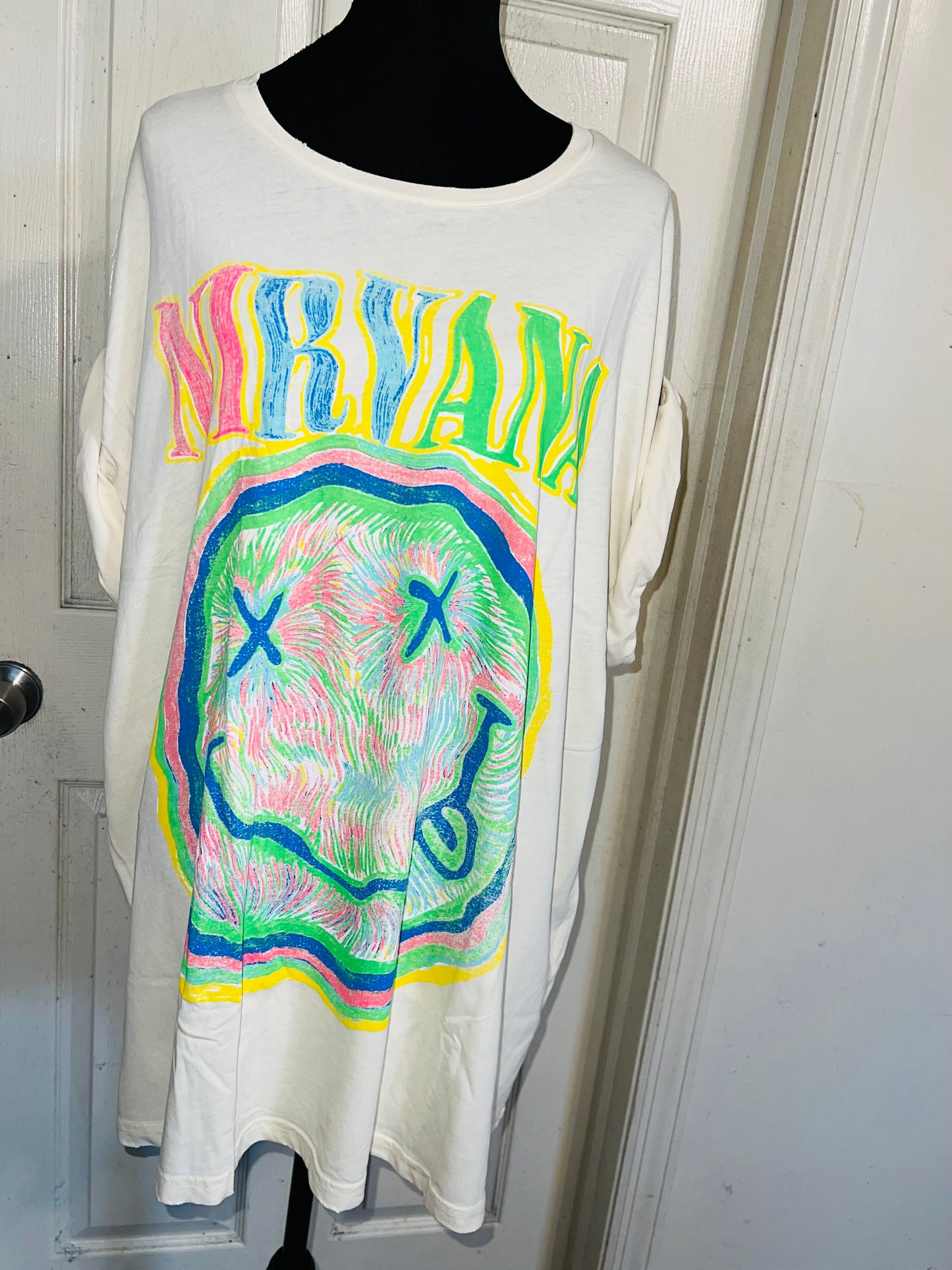 Nirvana Oversized Distressed Tee