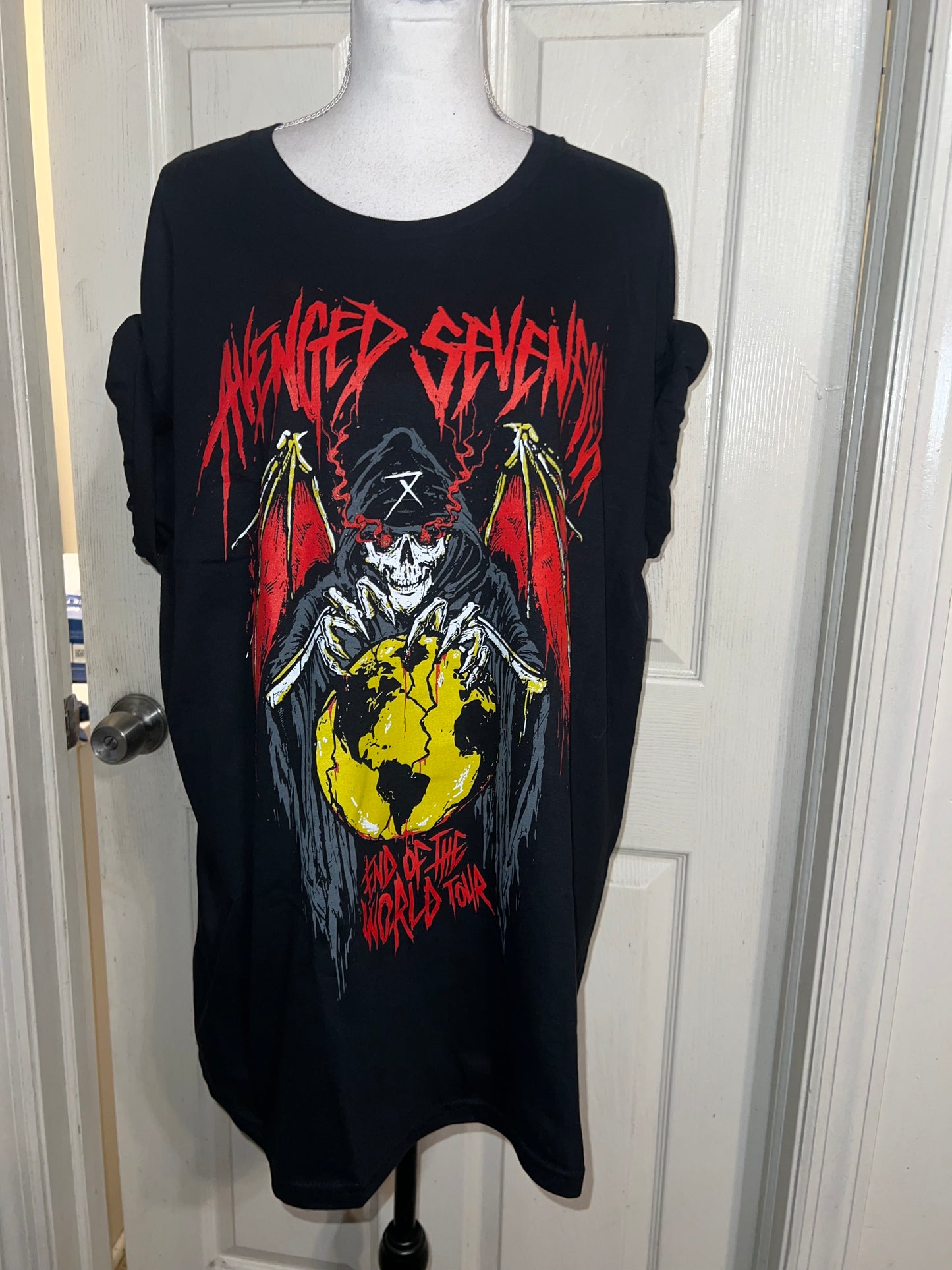 Avenged Sevenfold Oversized Distressed Tee