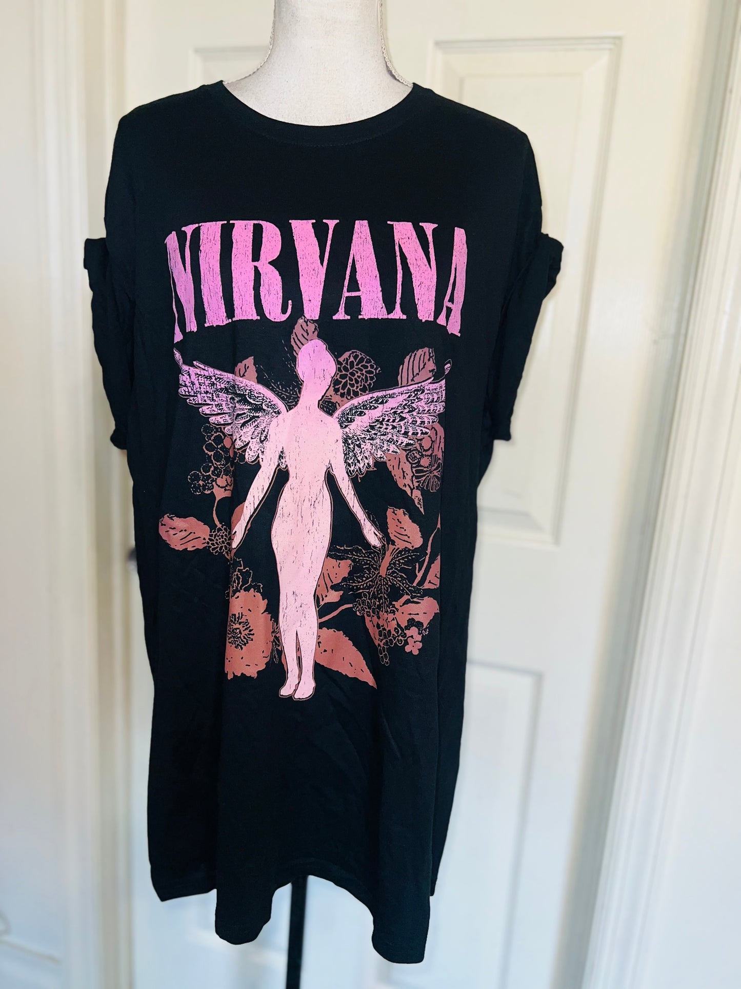 Nirvana Oversized Distressed Tee